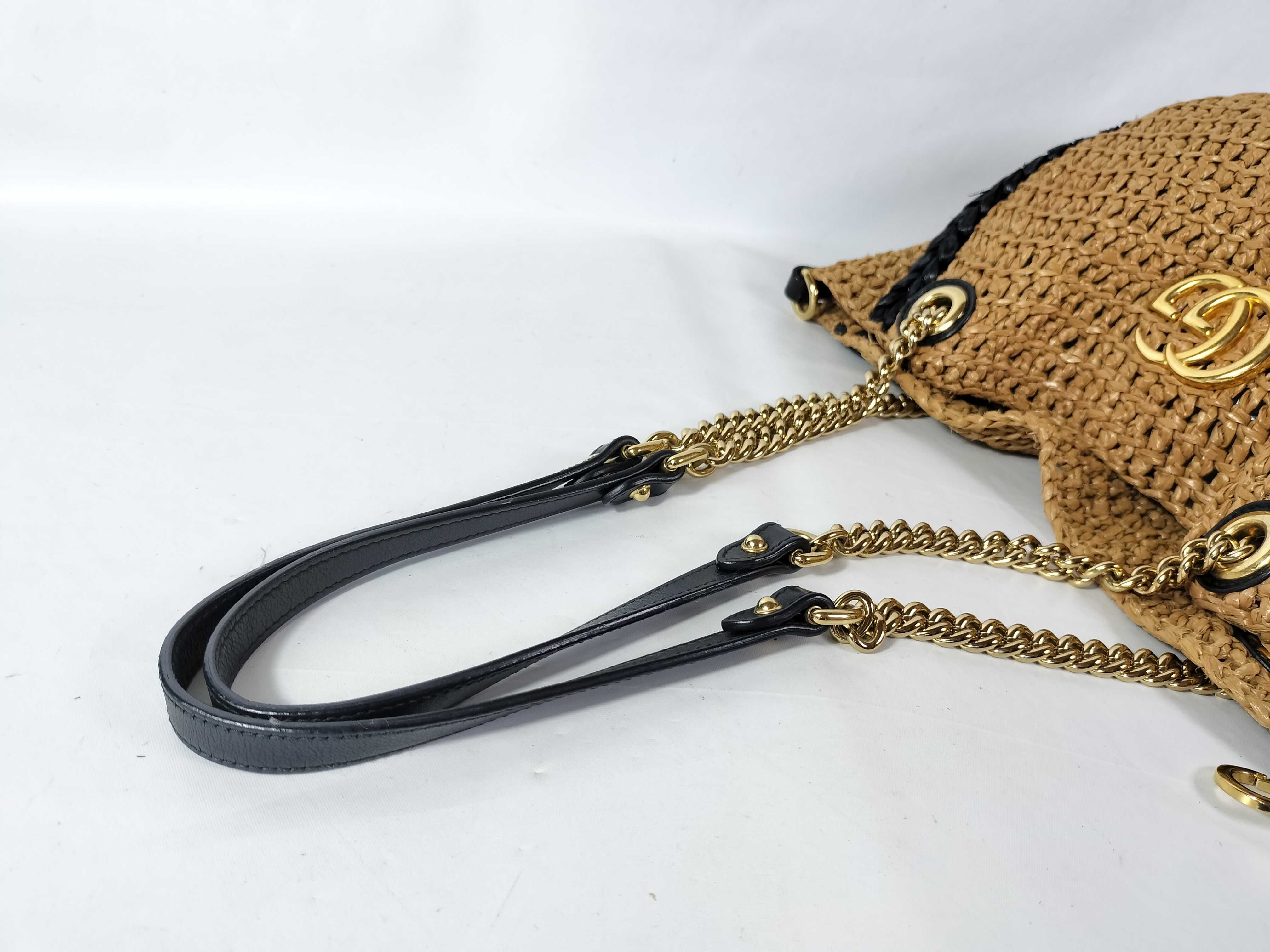 Marmont Raffia Large Tote Bag — view 3