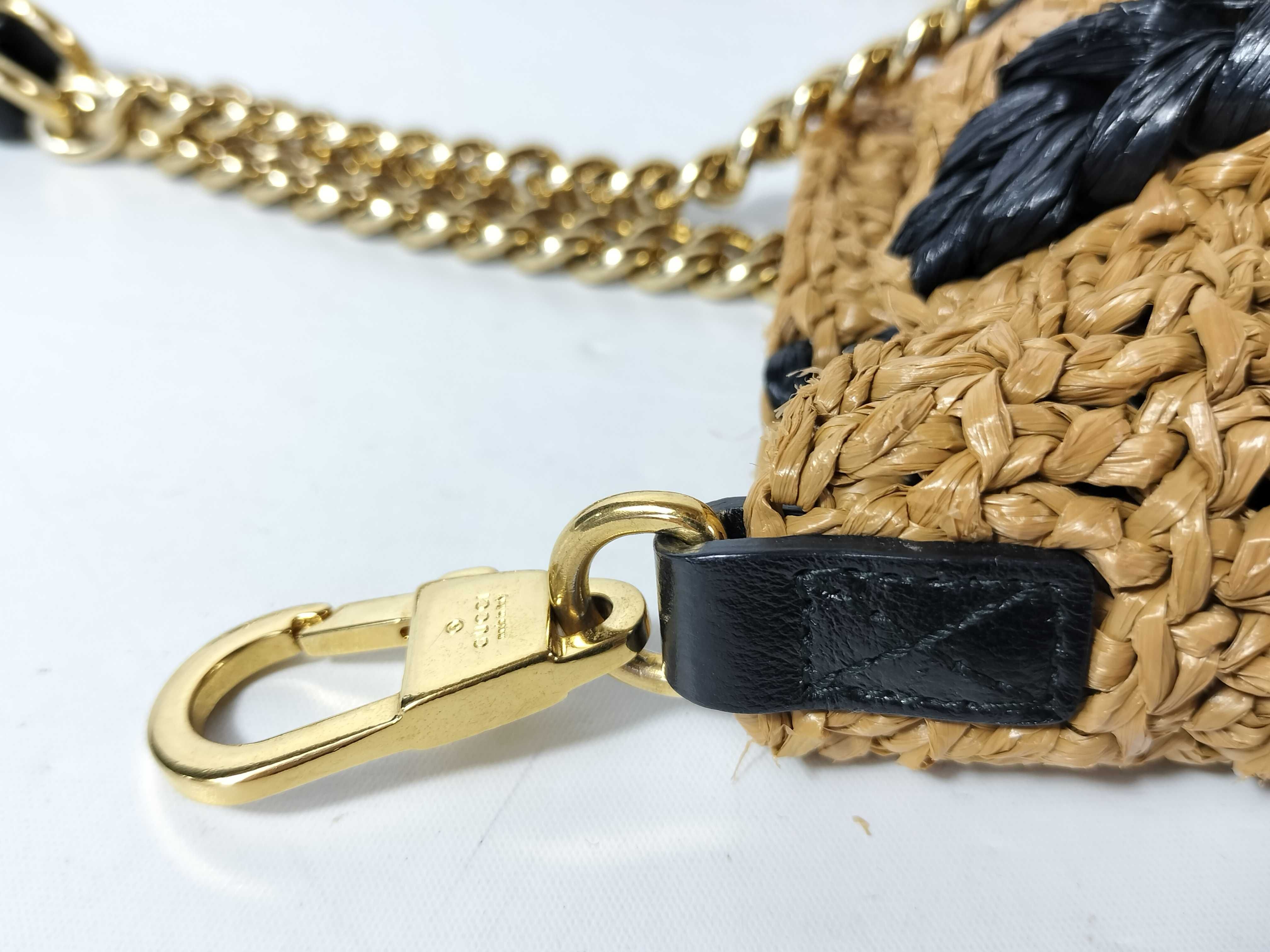 Marmont Raffia Large Tote Bag — view 7