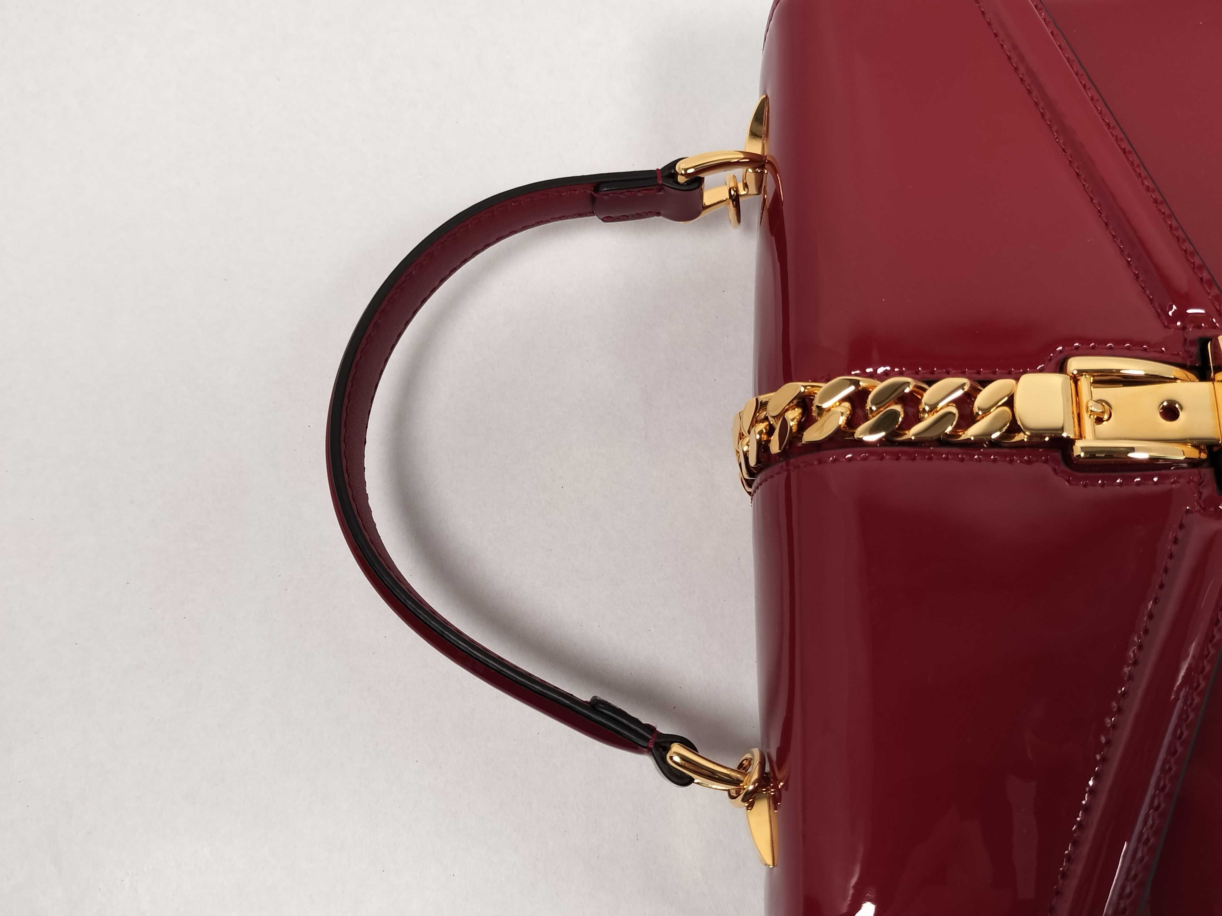 ID- Sylvie Patent Leather 2-Way Handbag Red 589479562600 Handbag — view 3