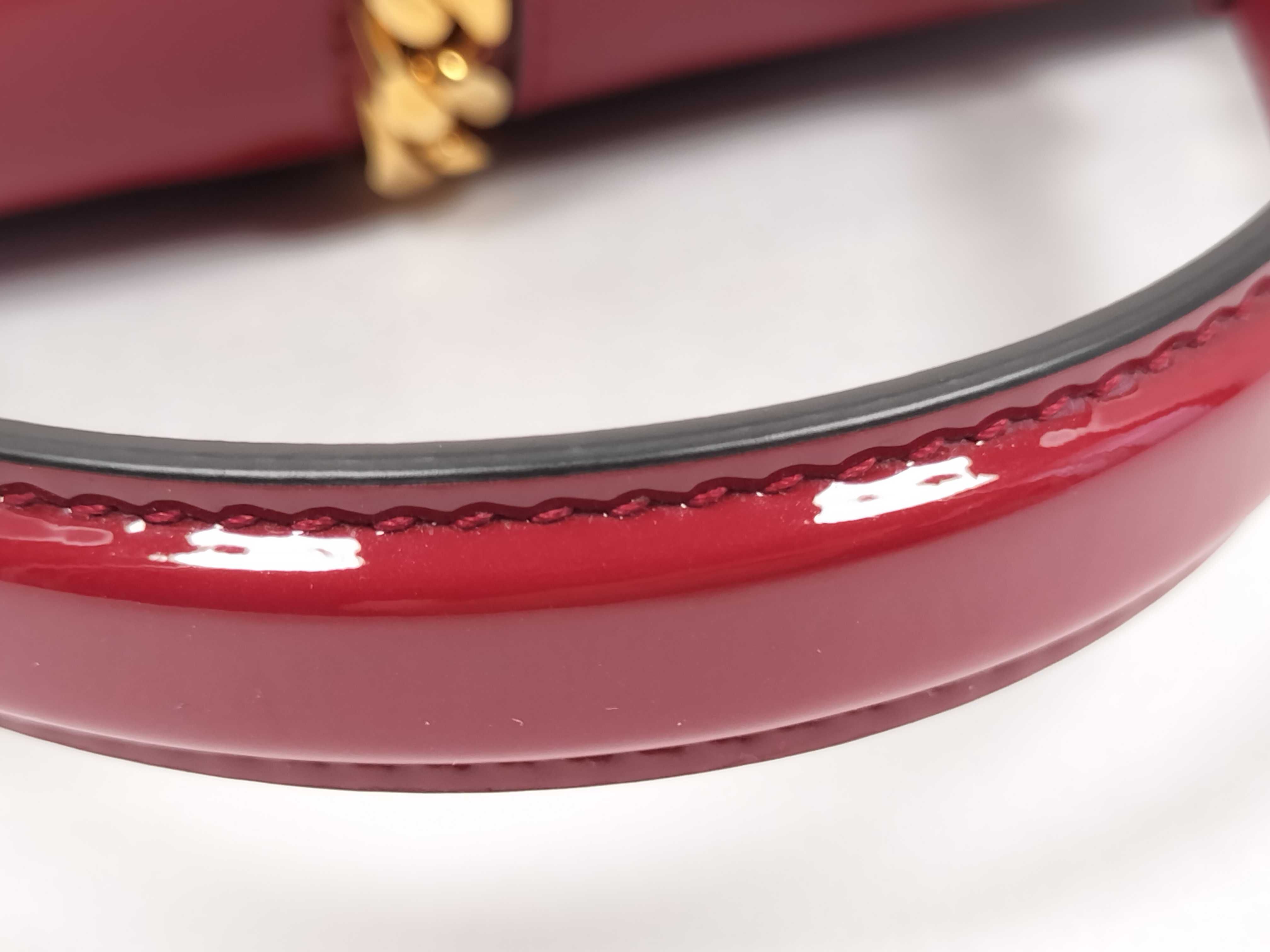 ID- Sylvie Patent Leather 2-Way Handbag Red 589479562600 Handbag — view 4