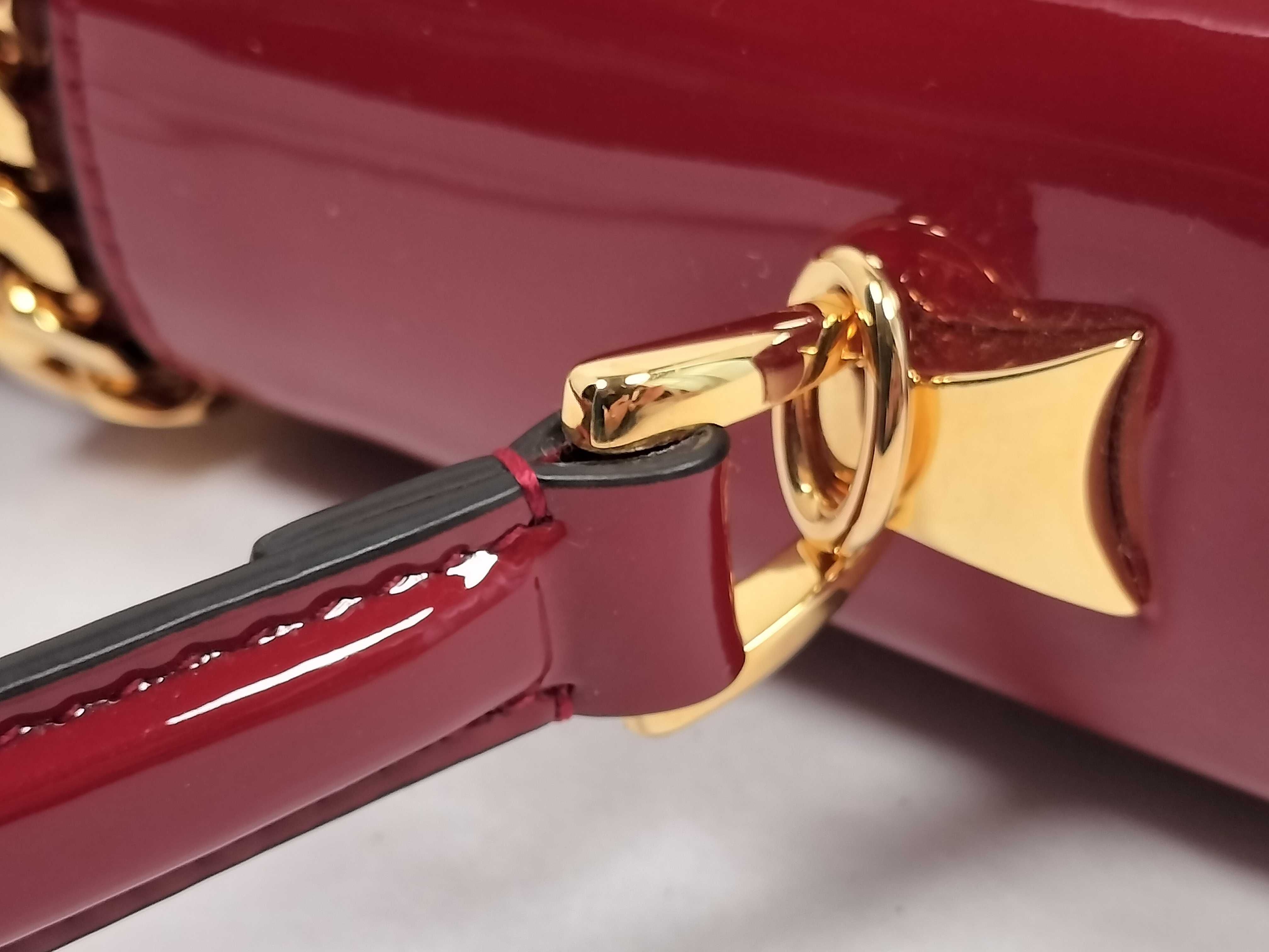 ID- Sylvie Patent Leather 2-Way Handbag Red 589479562600 Handbag — view 5