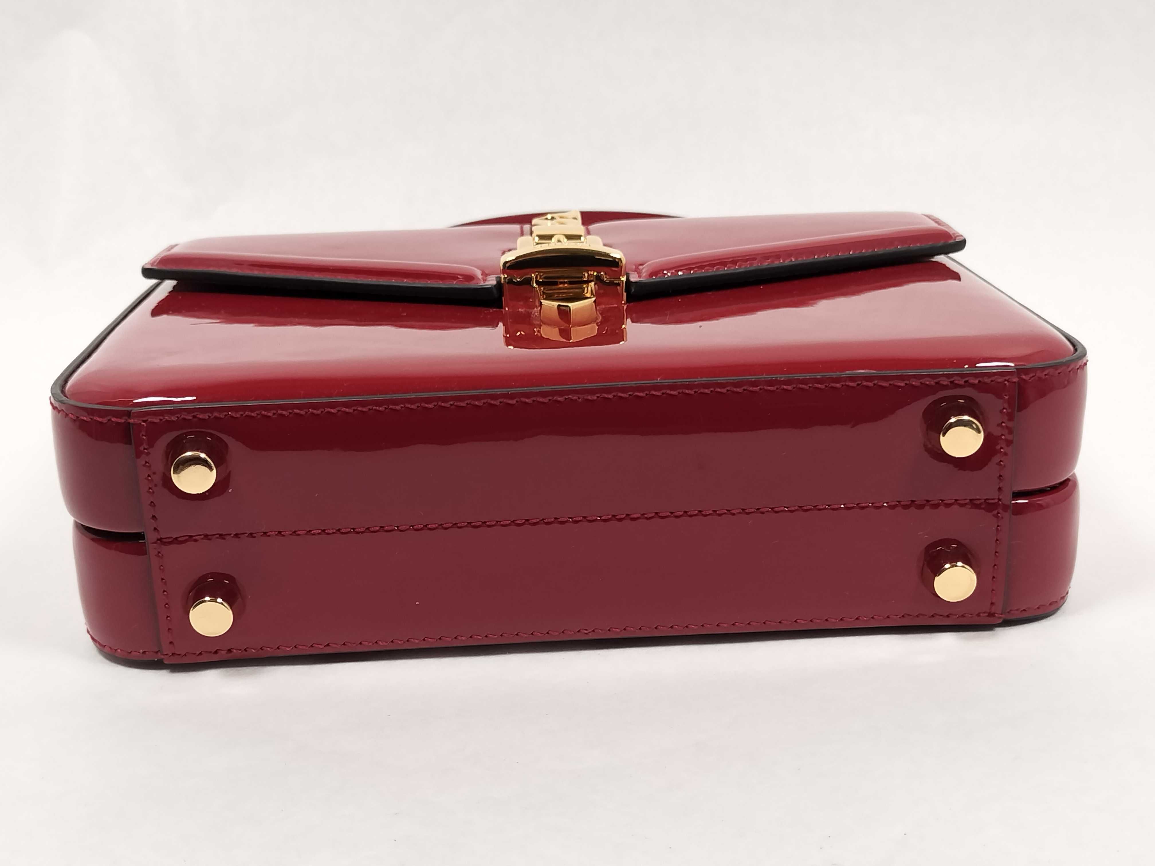 ID- Sylvie Patent Leather 2-Way Handbag Red 589479562600 Handbag — view 7