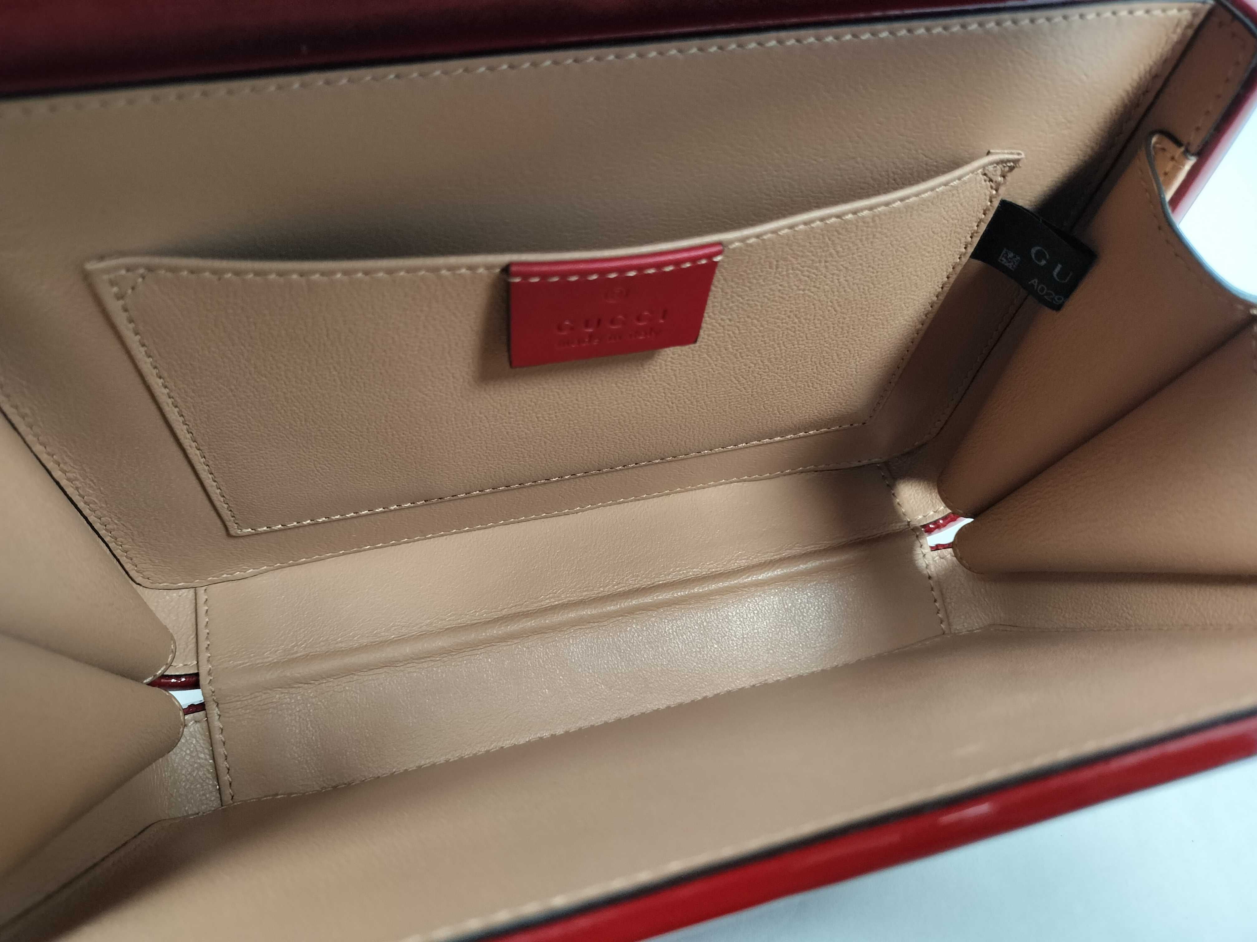 ID- Sylvie Patent Leather 2-Way Handbag Red 589479562600 Handbag — view 10