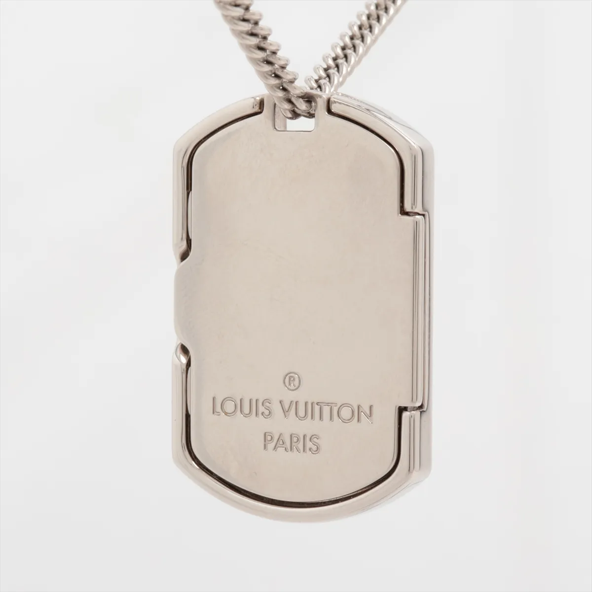 M63640 Collier Plaque Monogram Eclipse DI0251 Necklace, PVC x GP, Black x Silver. — view 2