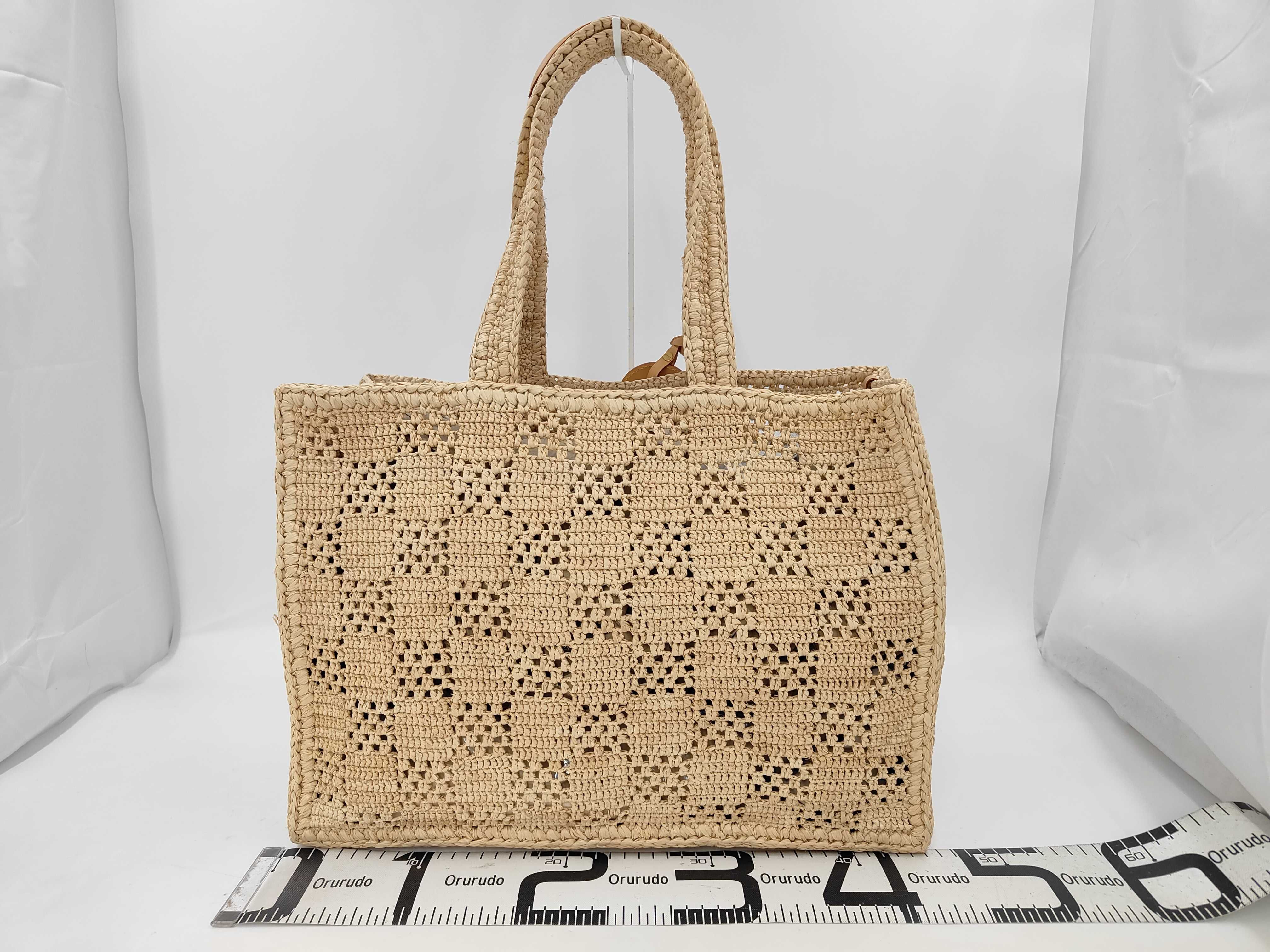 Damier Raffia Summer Shopper Tote Bag — view 2
