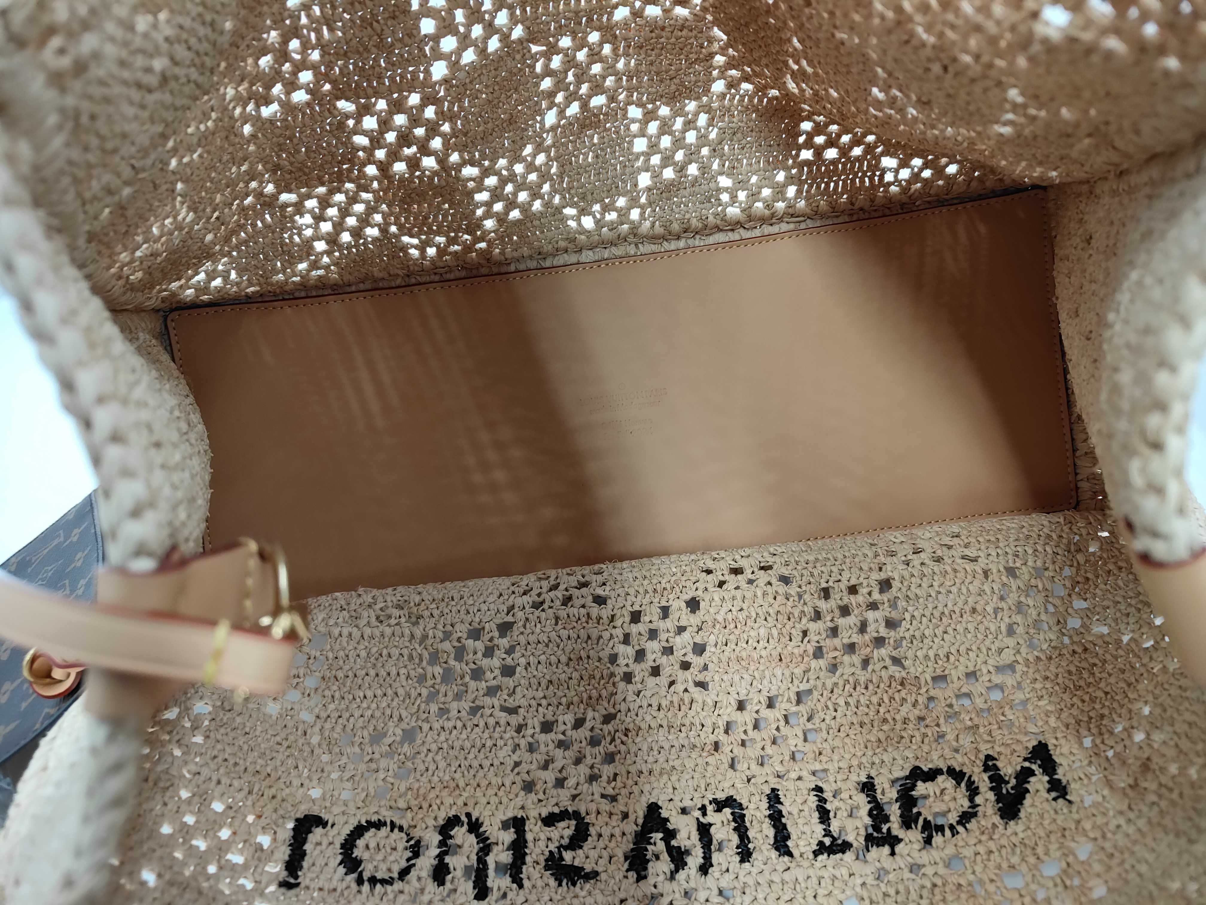 Damier Raffia Summer Shopper Tote Bag — view 8
