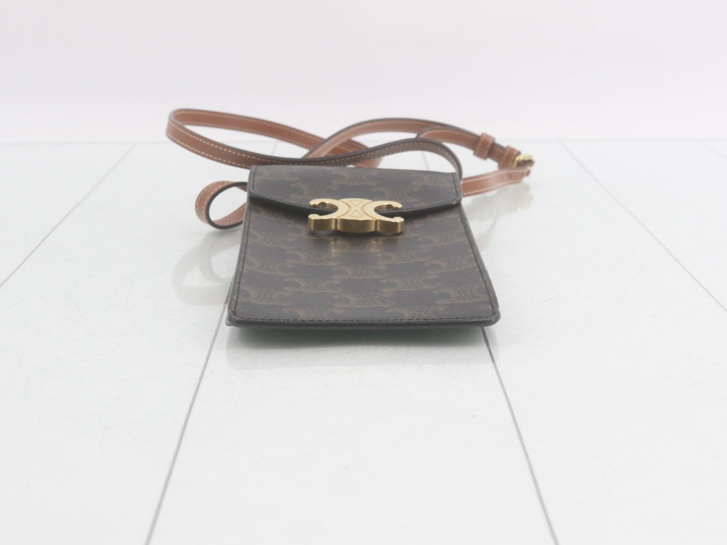 Triomphe Mobile Pouch Shoulder Bag — view 3