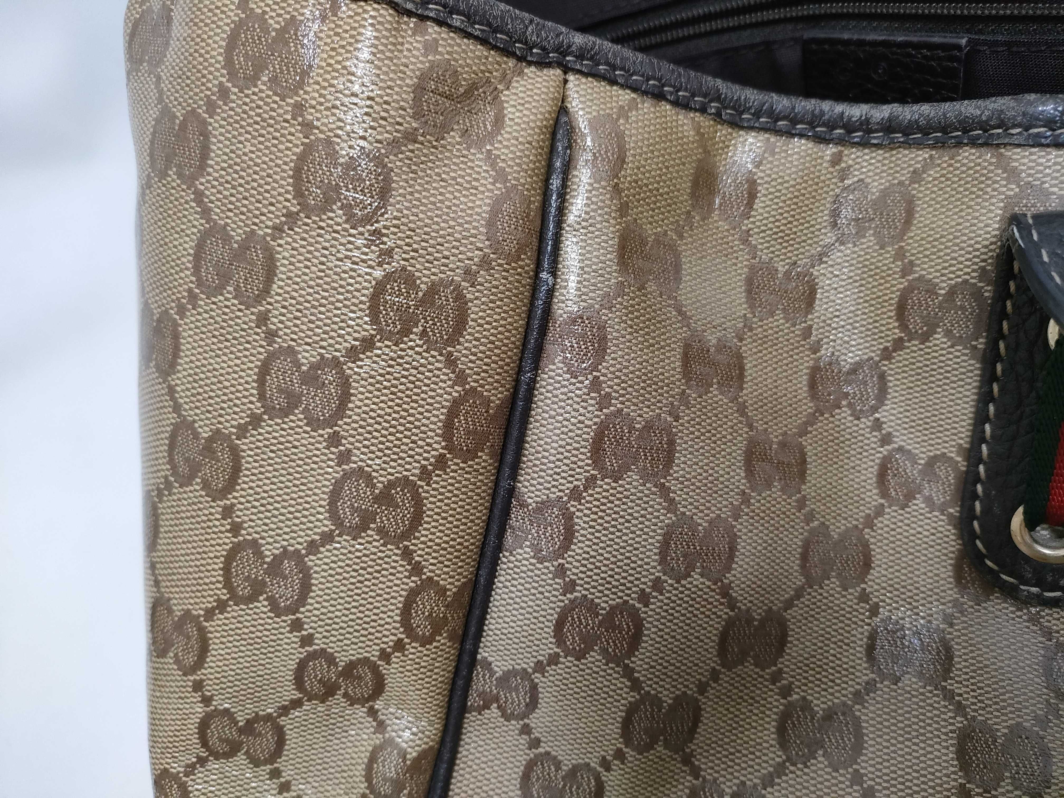 GG Supreme Gucci 293592 002123 GG Crystal Tote Bag, Faux Leather, Beige Tote Bag — view 13