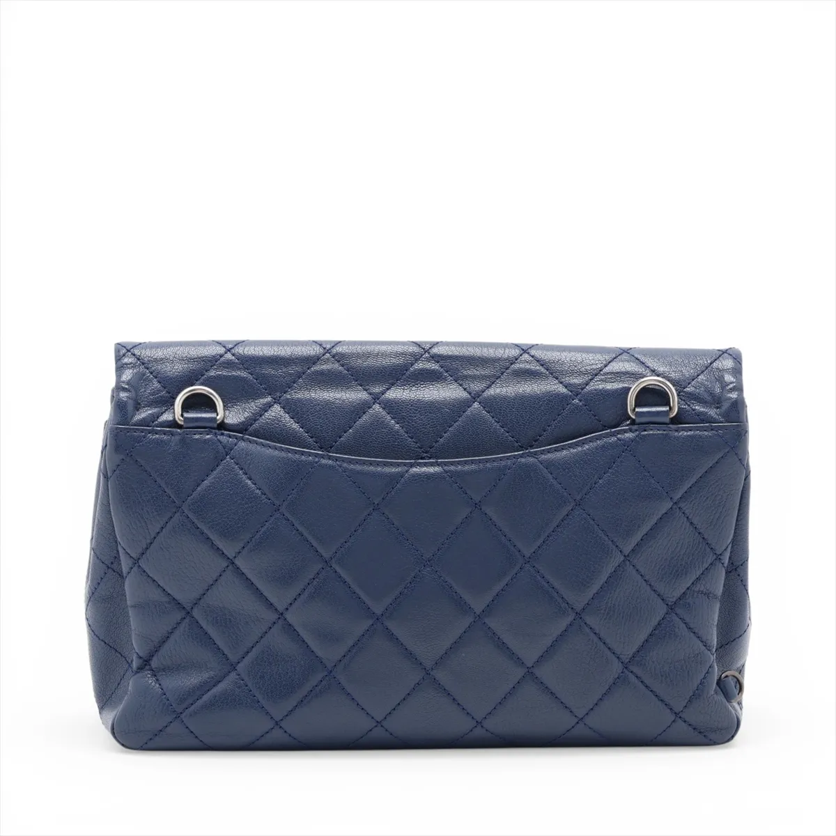 Matelassé Leather 2-Way Shoulder Bag, Blue with Gunmetal Hardware, 21913409, Serial Number 21 — view 2