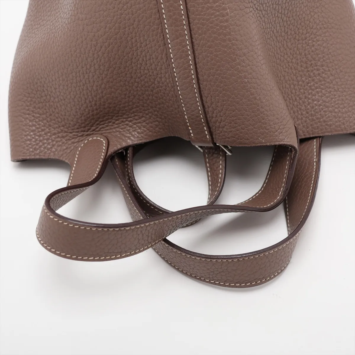 Picotin Lock 18 PM, Taurillon Clemence leather, Etoupe color, silver hardware. N: 2010 — view 5