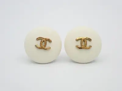 Coco Mark Button Earrings 95C