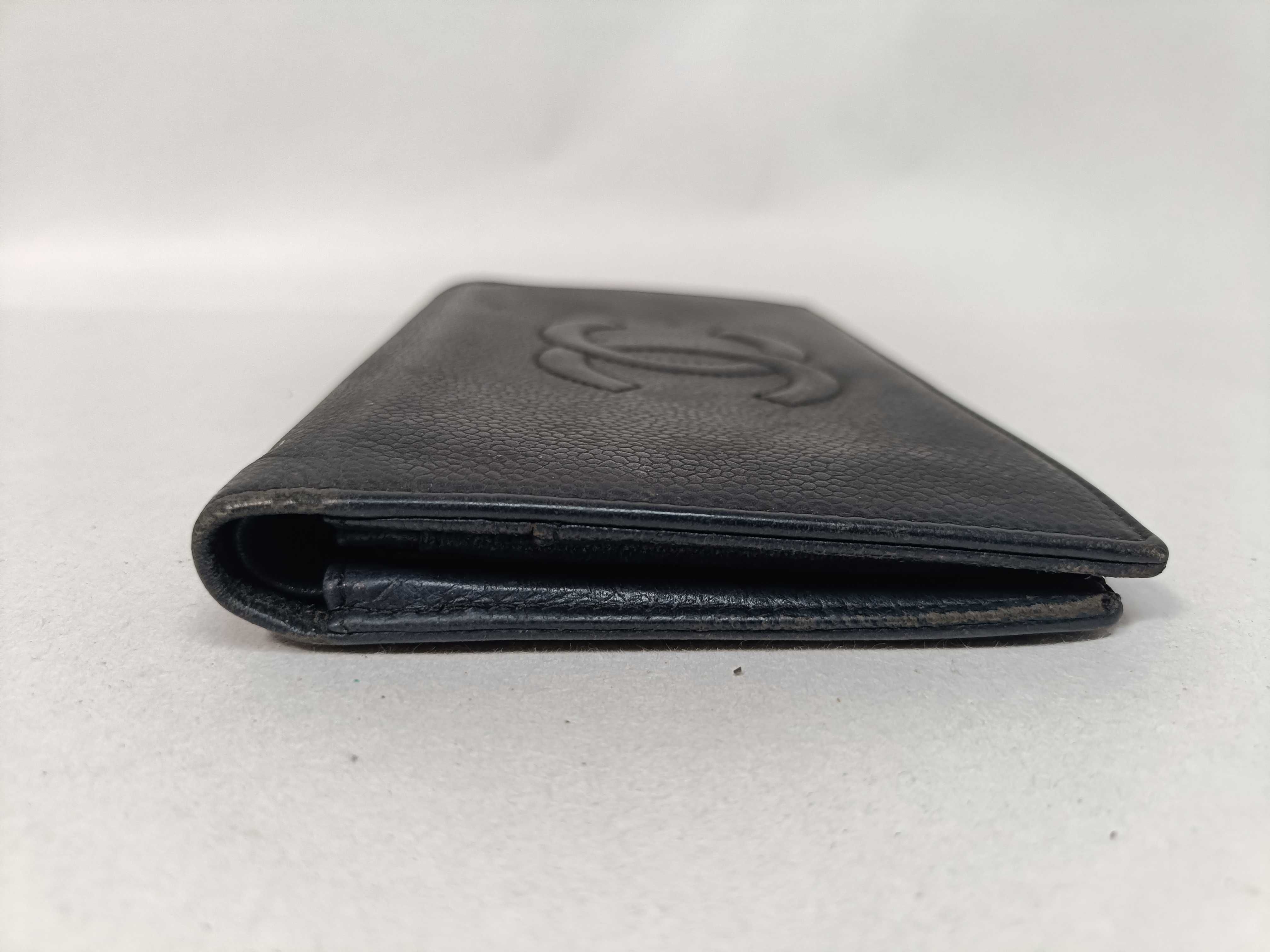 Caviar Skin Coco Folding Long Wallet — view 3