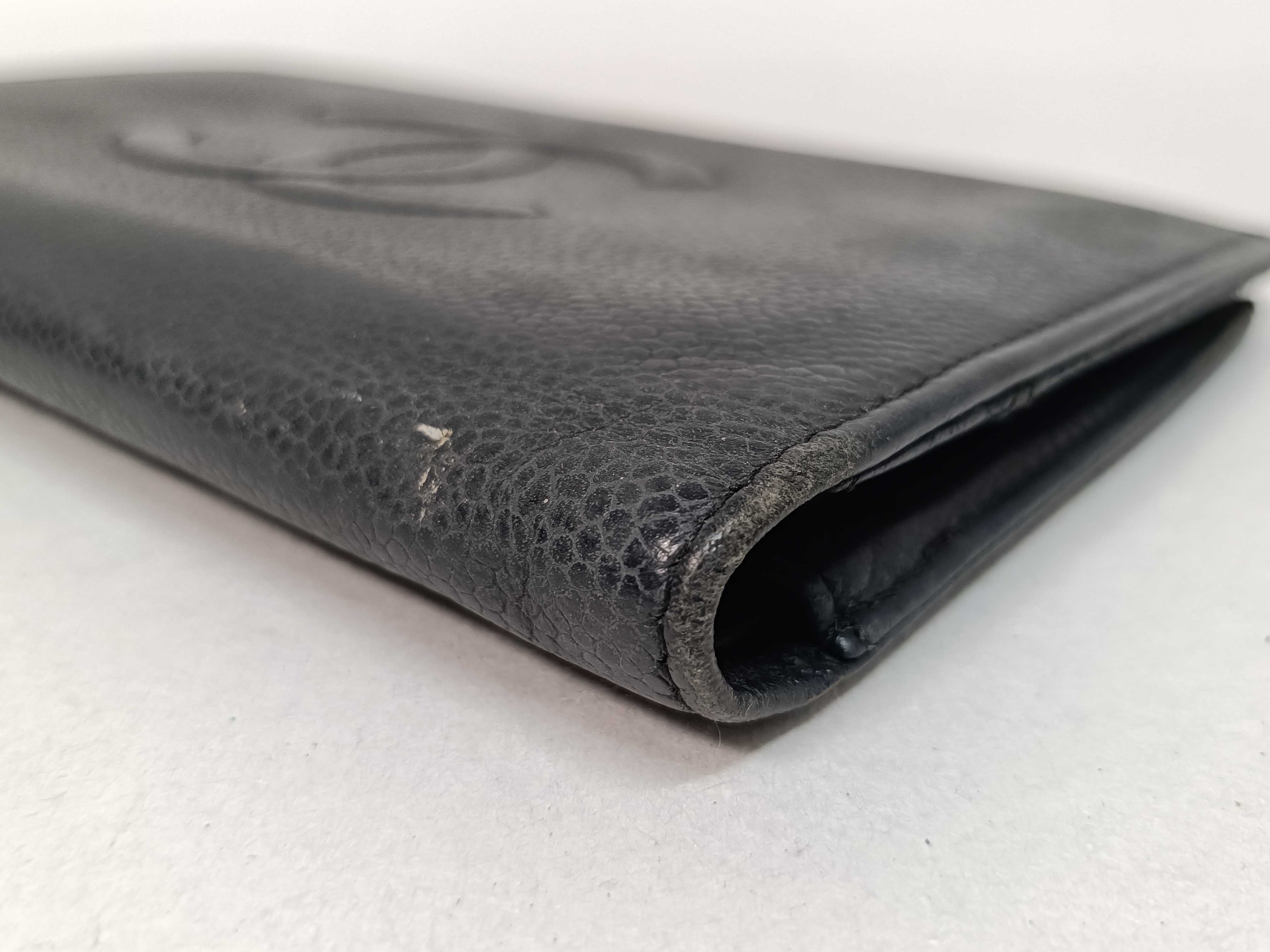 Caviar Skin Coco Folding Long Wallet — view 4