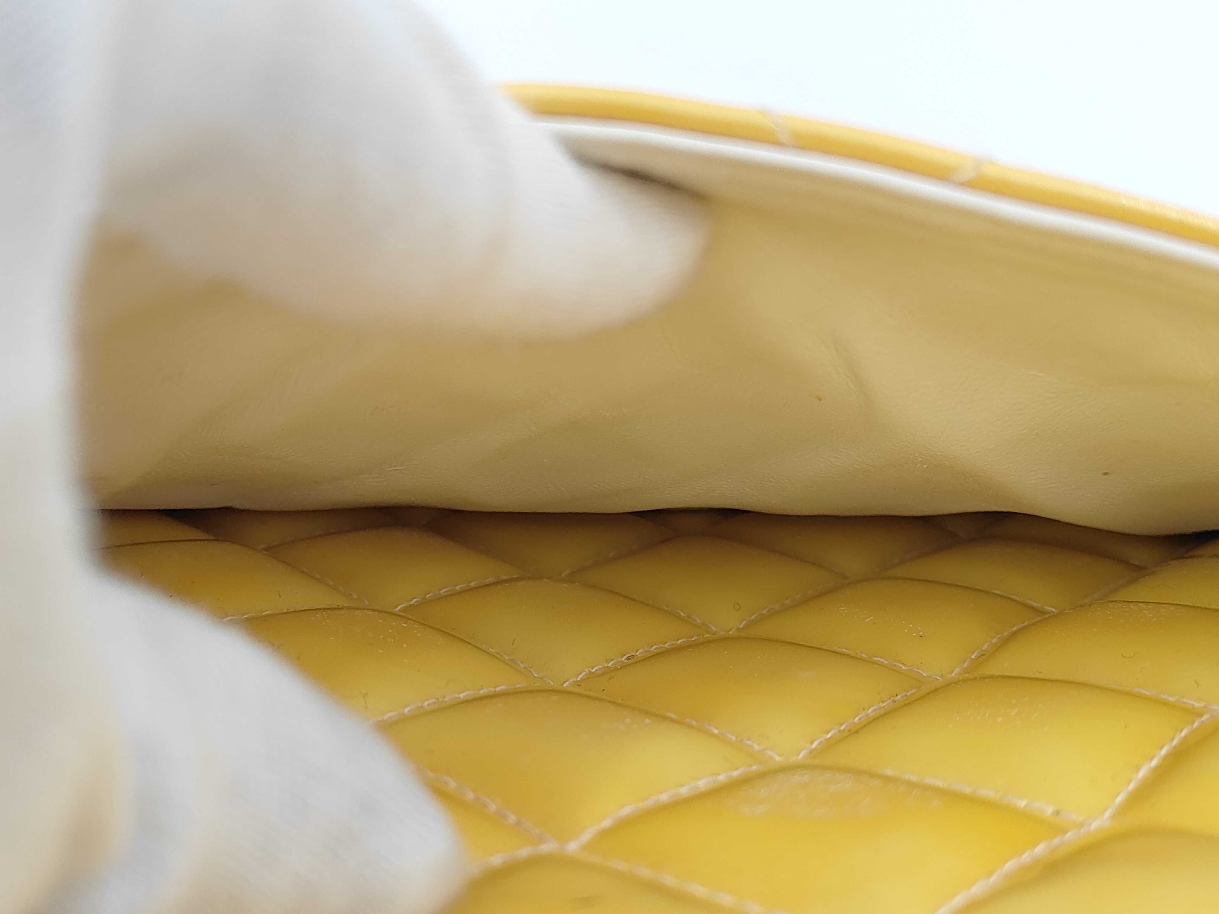 Matelassé Patent Leather Reissue Tote Bag (Yellow) — view 9