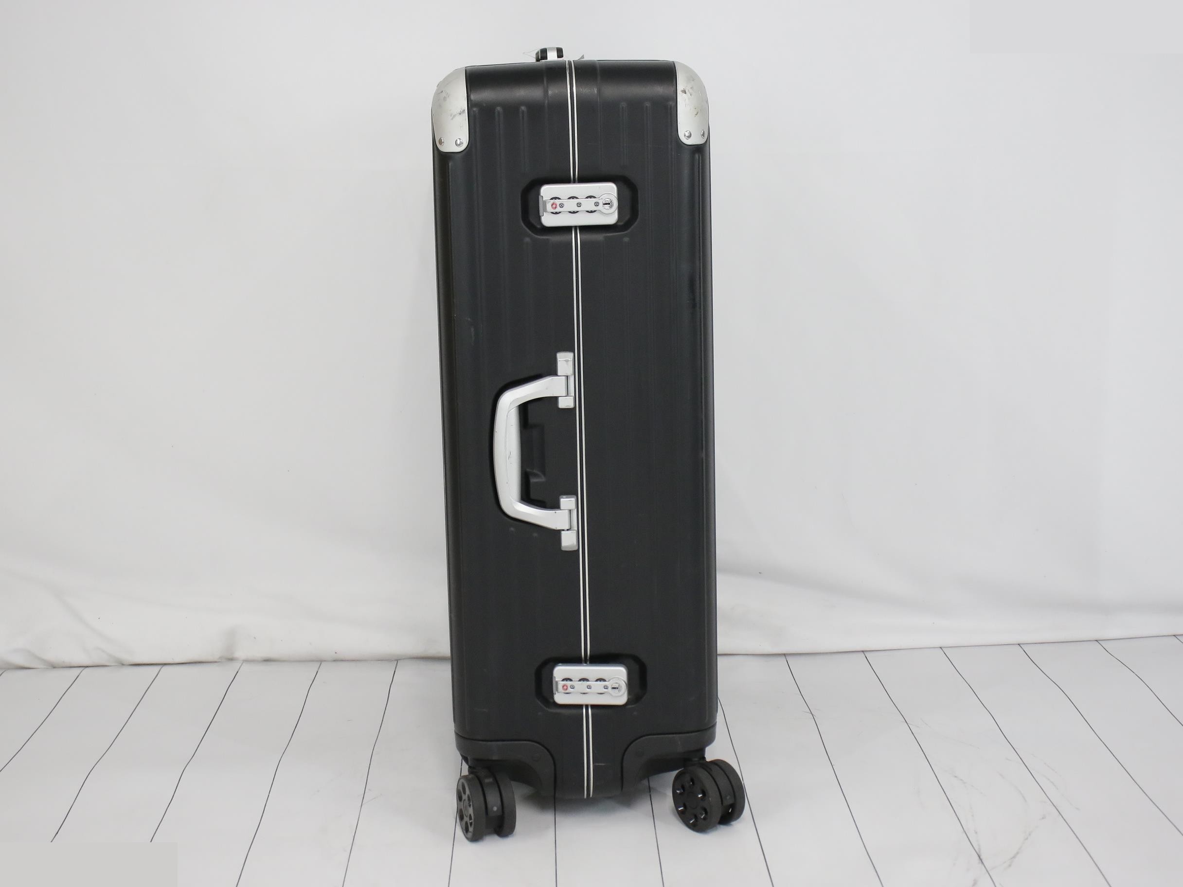 Hybrid Check-in L Carry-on Suitcase, Black/Silver — view 4