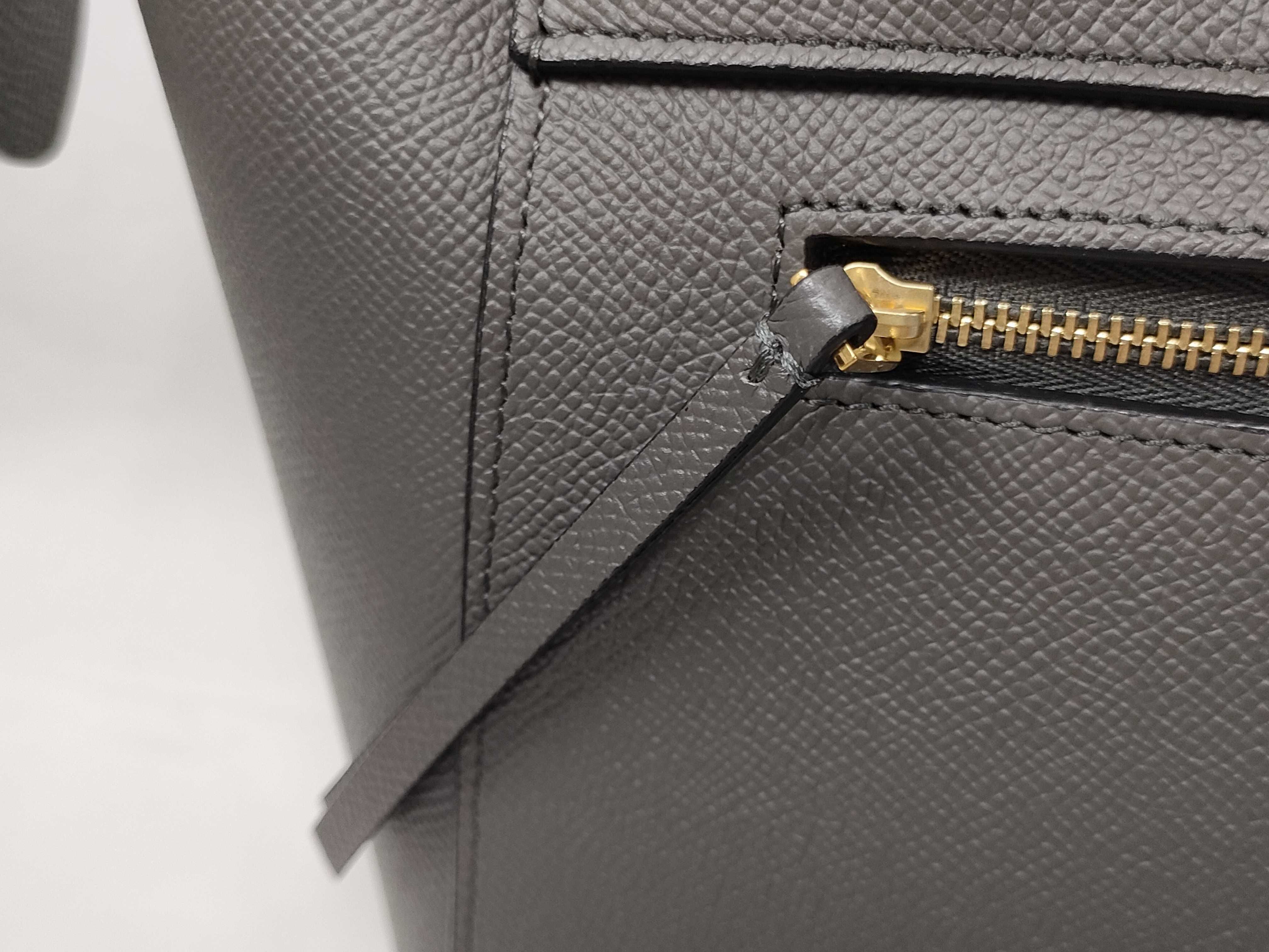 Belt Bag Micro Leather 2-Way Handbag, Gray — view 4