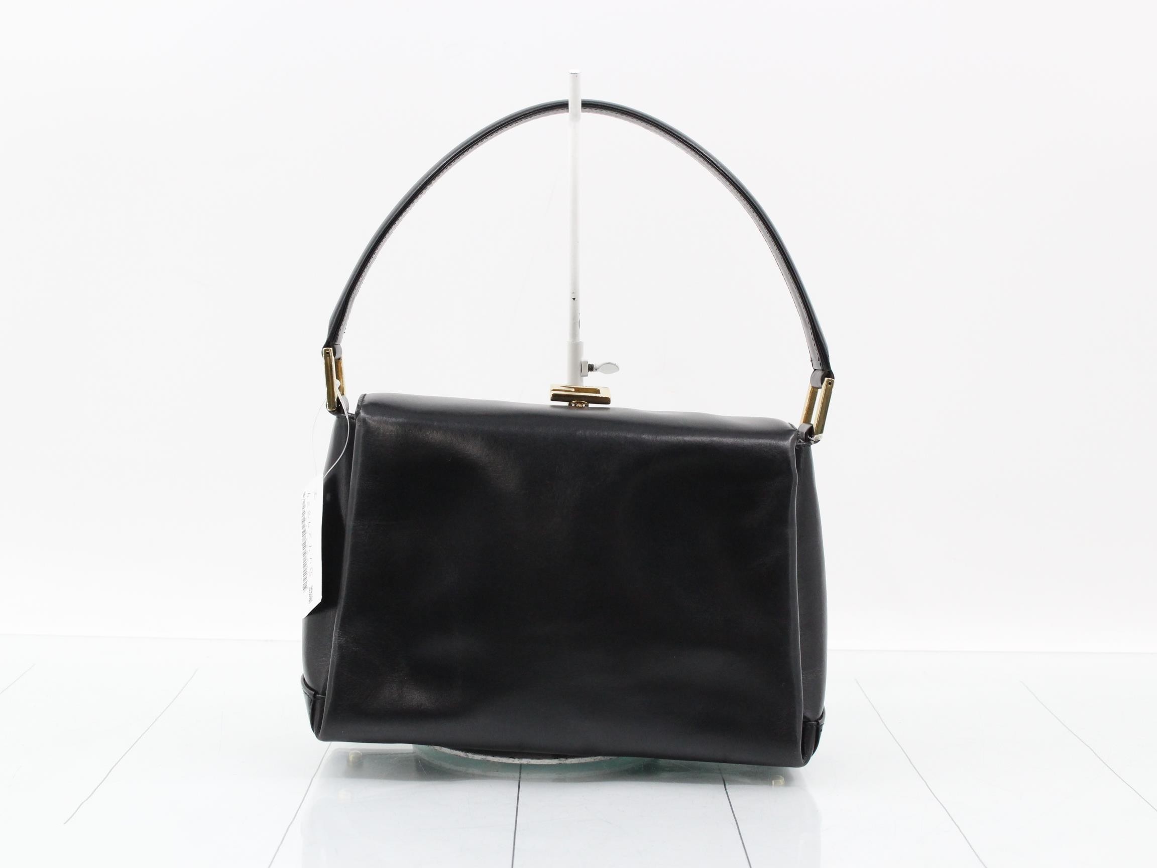 Logo Turnlock Leather Hand Bag — view 2
