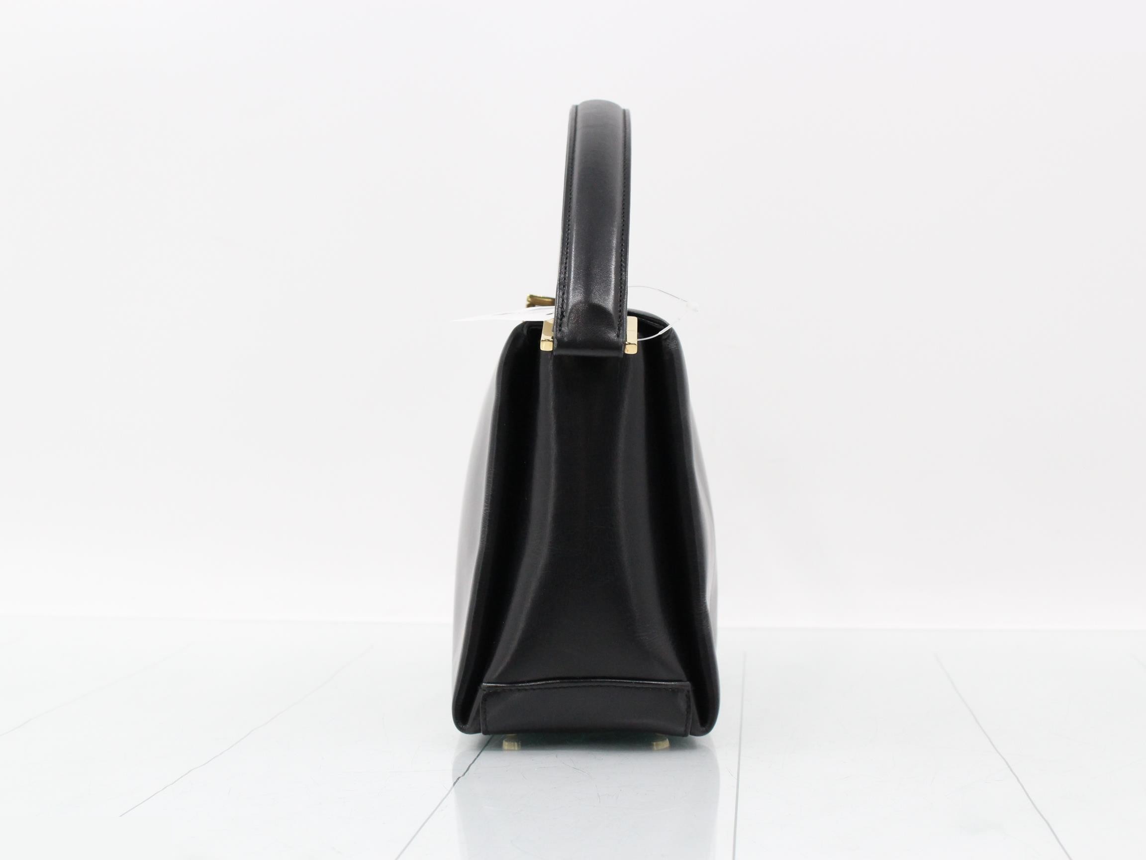 Logo Turnlock Leather Hand Bag — view 3