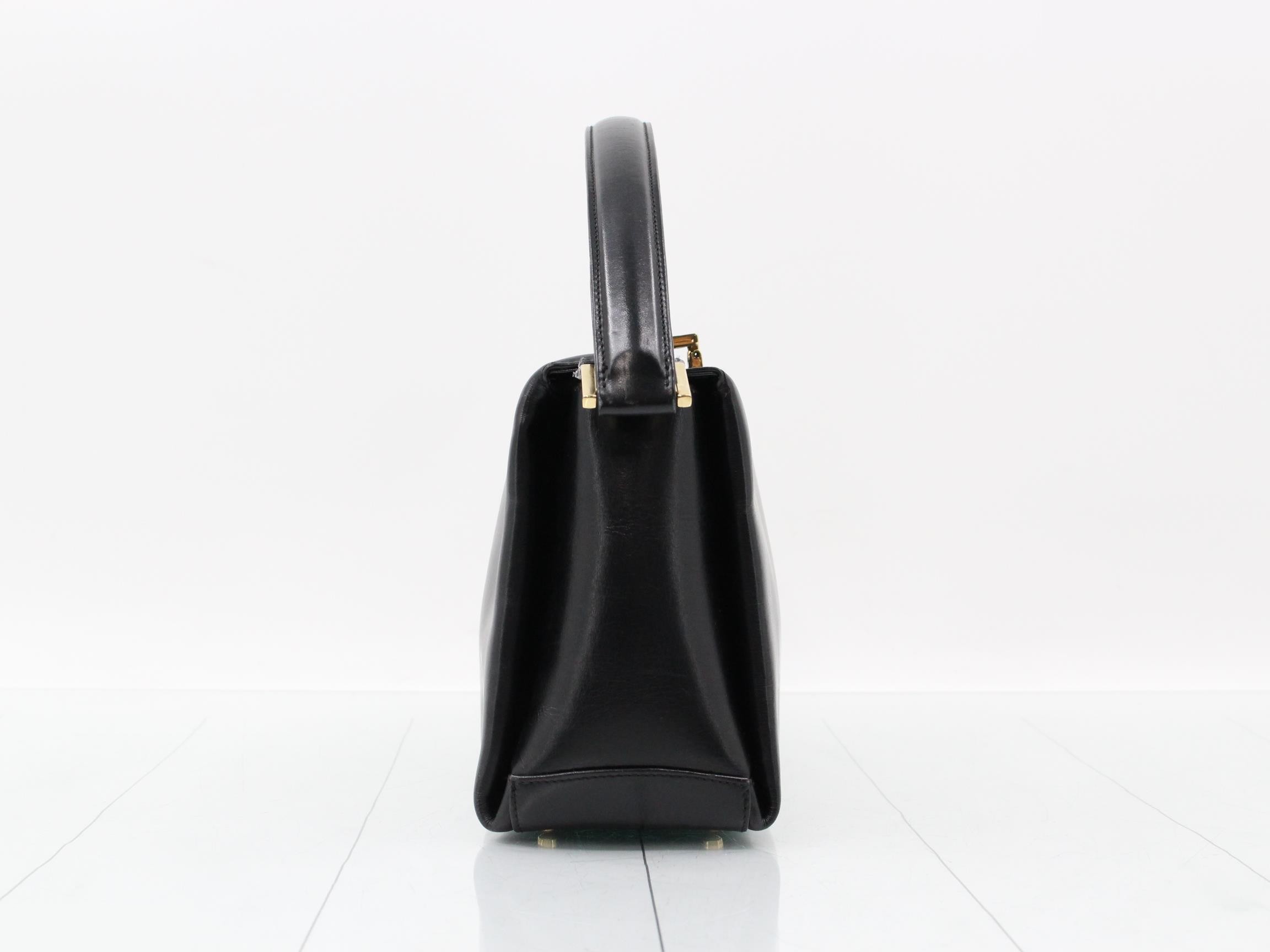 Logo Turnlock Leather Hand Bag — view 4