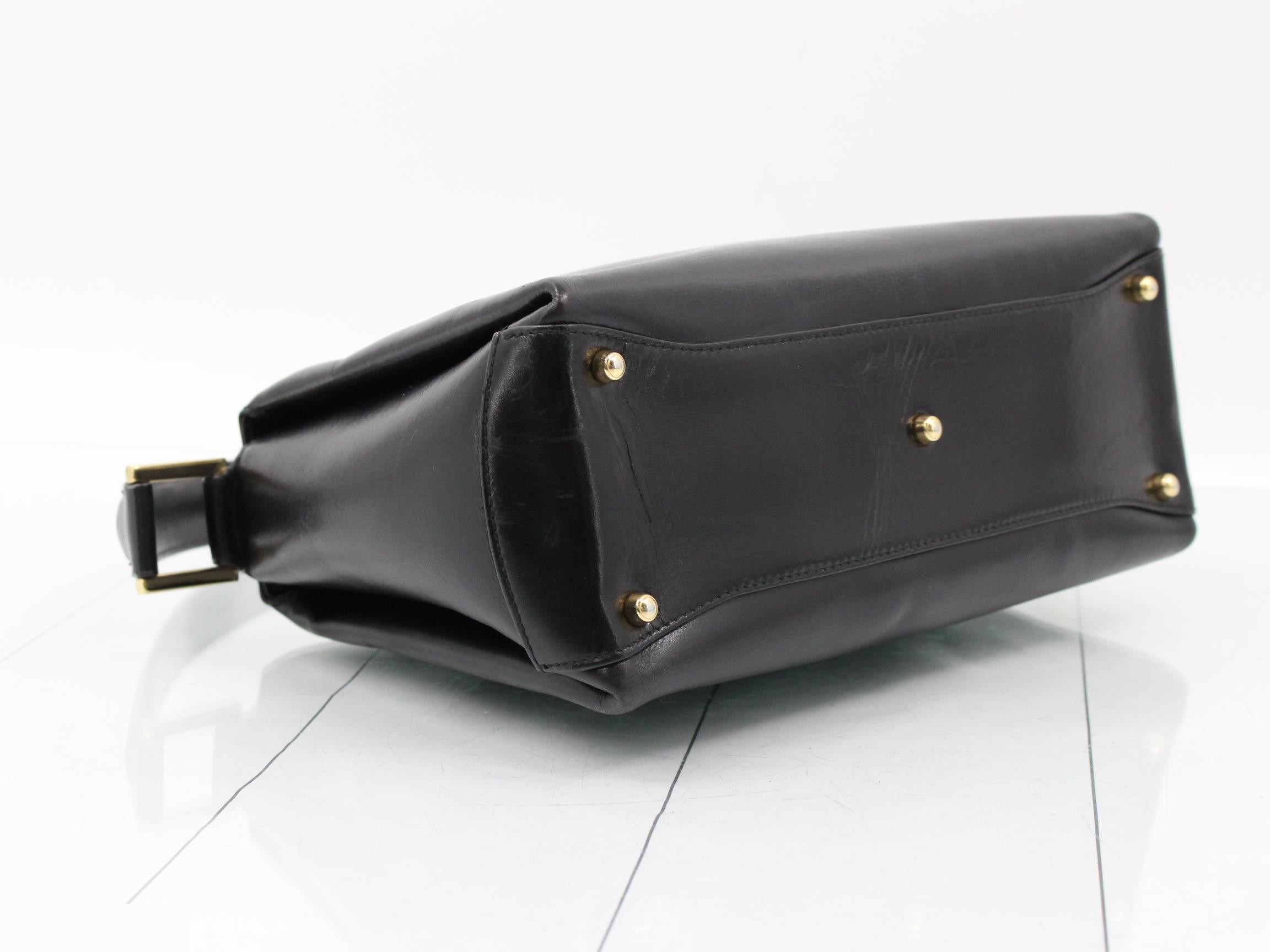 Logo Turnlock Leather Hand Bag — view 5