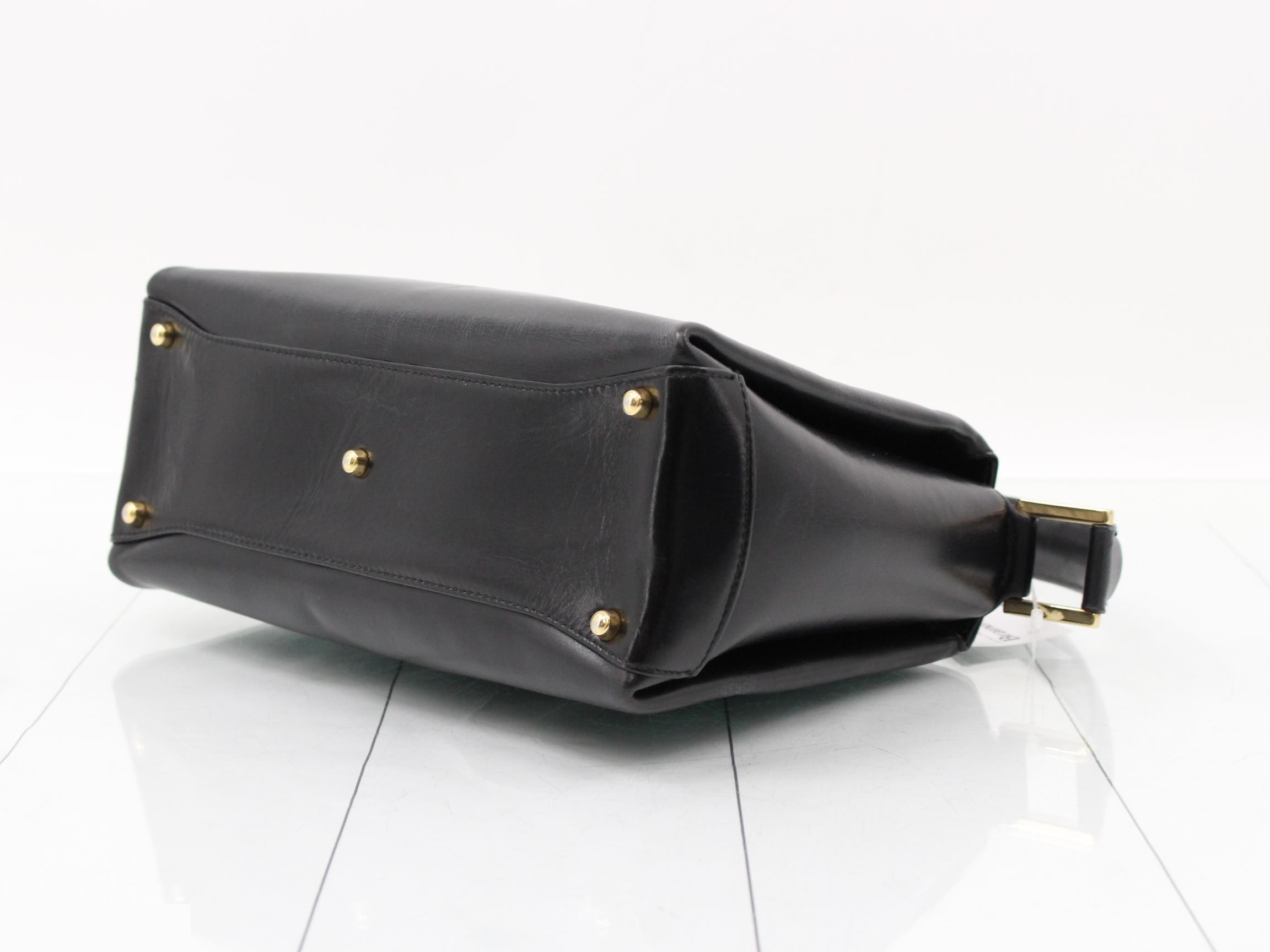 Logo Turnlock Leather Hand Bag — view 6