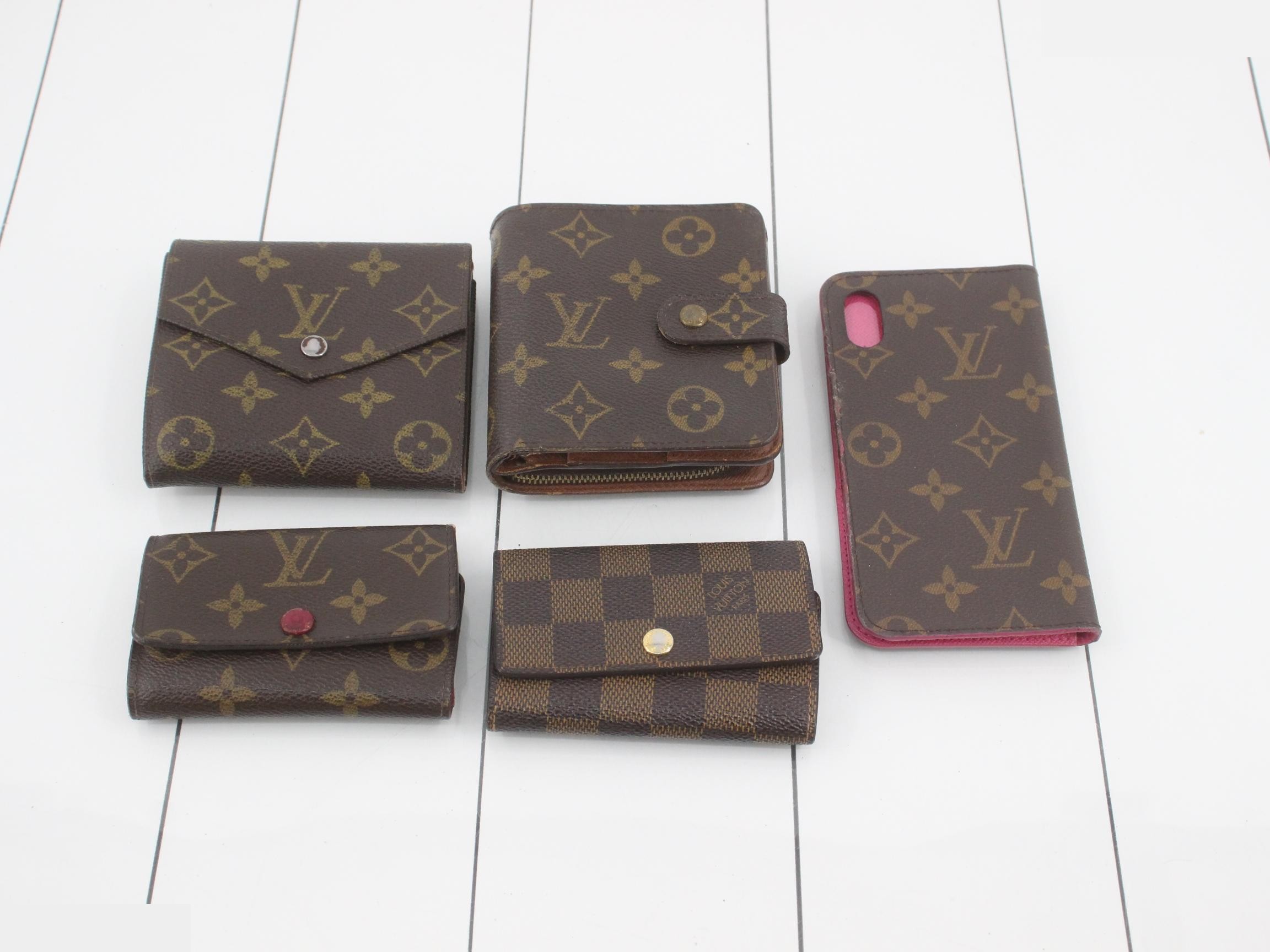 5 items: Monogram Damier wallet, key case, etc. - Bulk Sale - Bundle