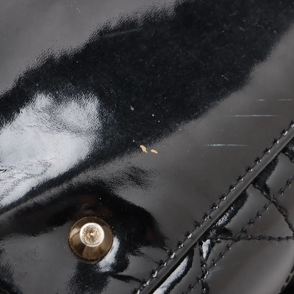 Cannage Lady Dior Patent Leather 2WAY Handbag Black — view 12