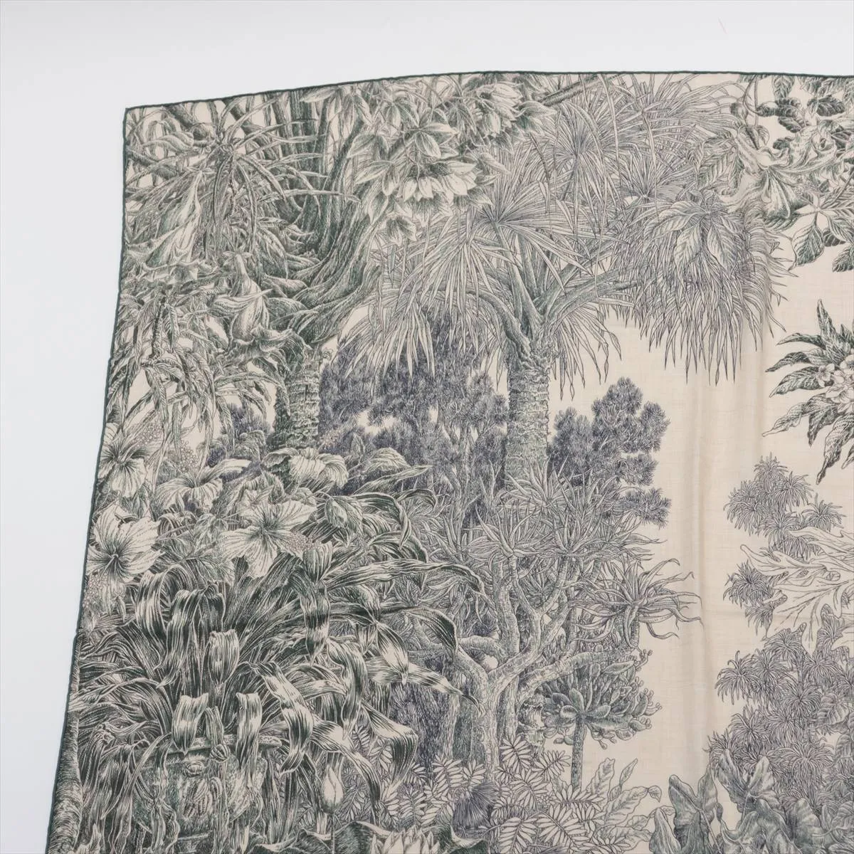 Carrégean BOTANICO DI PALERMO At the botanical garden in Palermo Stole Cashmere x Silk Green — view 2