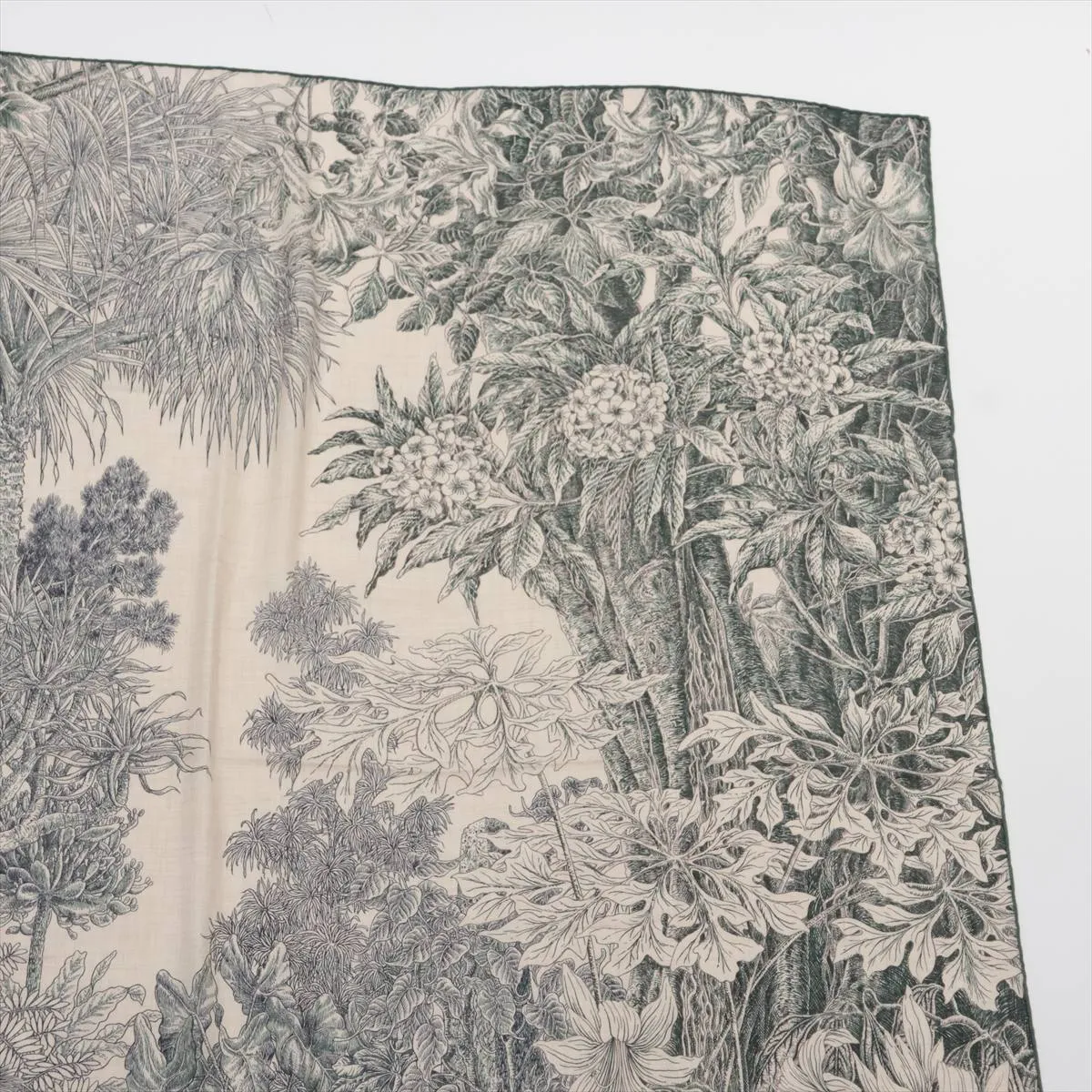 Carrégean BOTANICO DI PALERMO At the botanical garden in Palermo Stole Cashmere x Silk Green — view 3