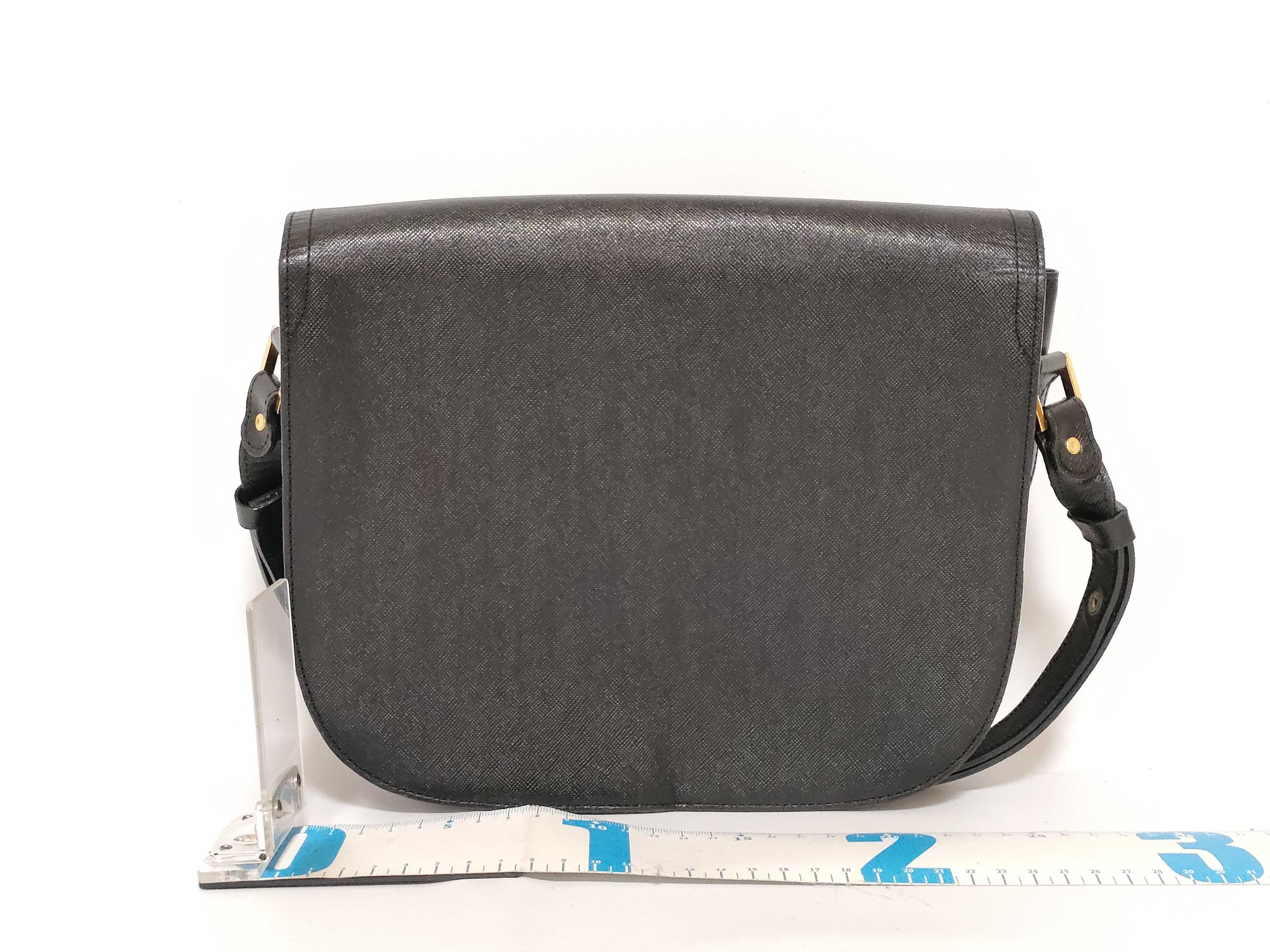shoulder bag, YSL logo, black shoulder bag. — view 2