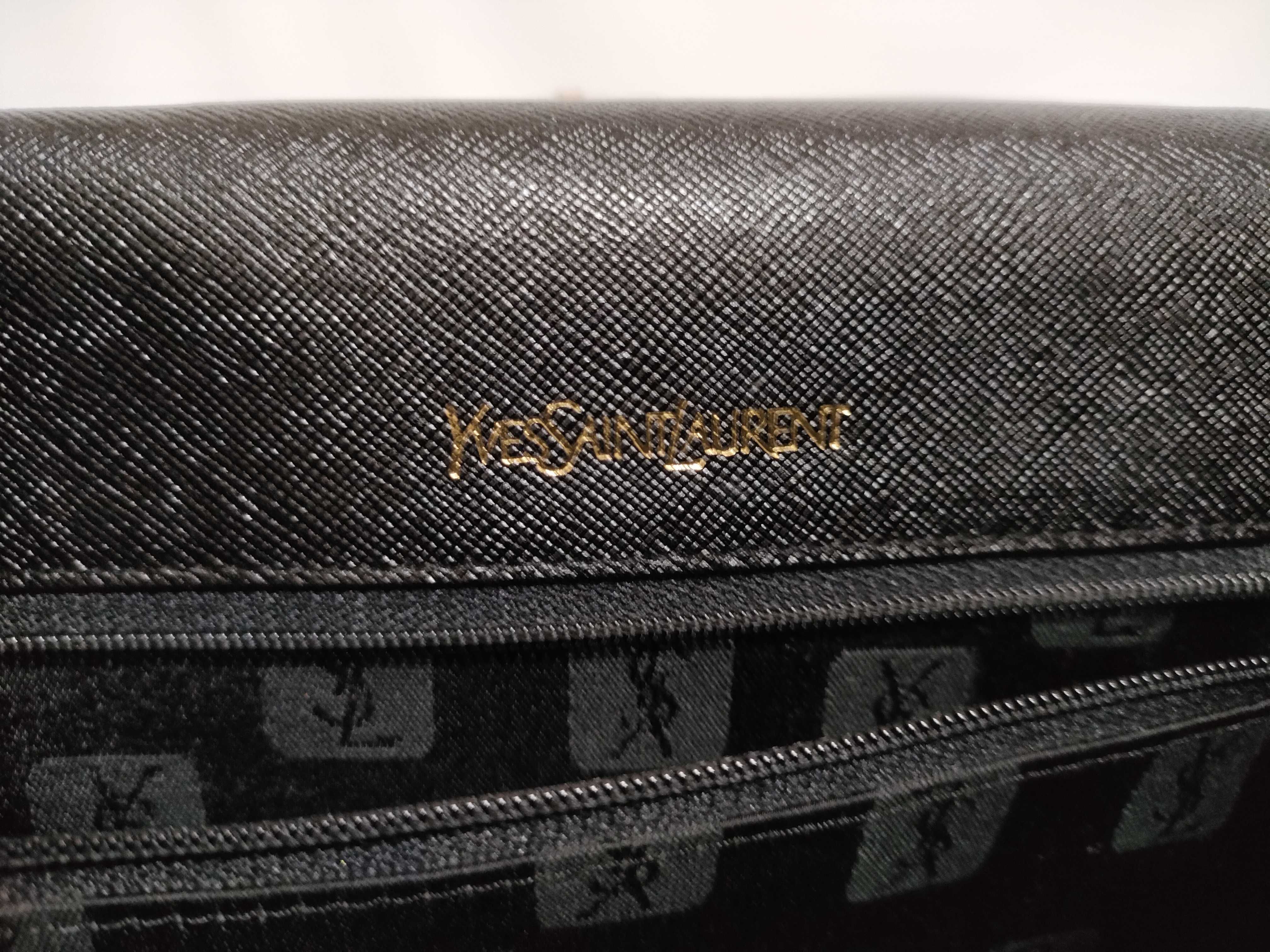 shoulder bag, YSL logo, black shoulder bag. — view 12