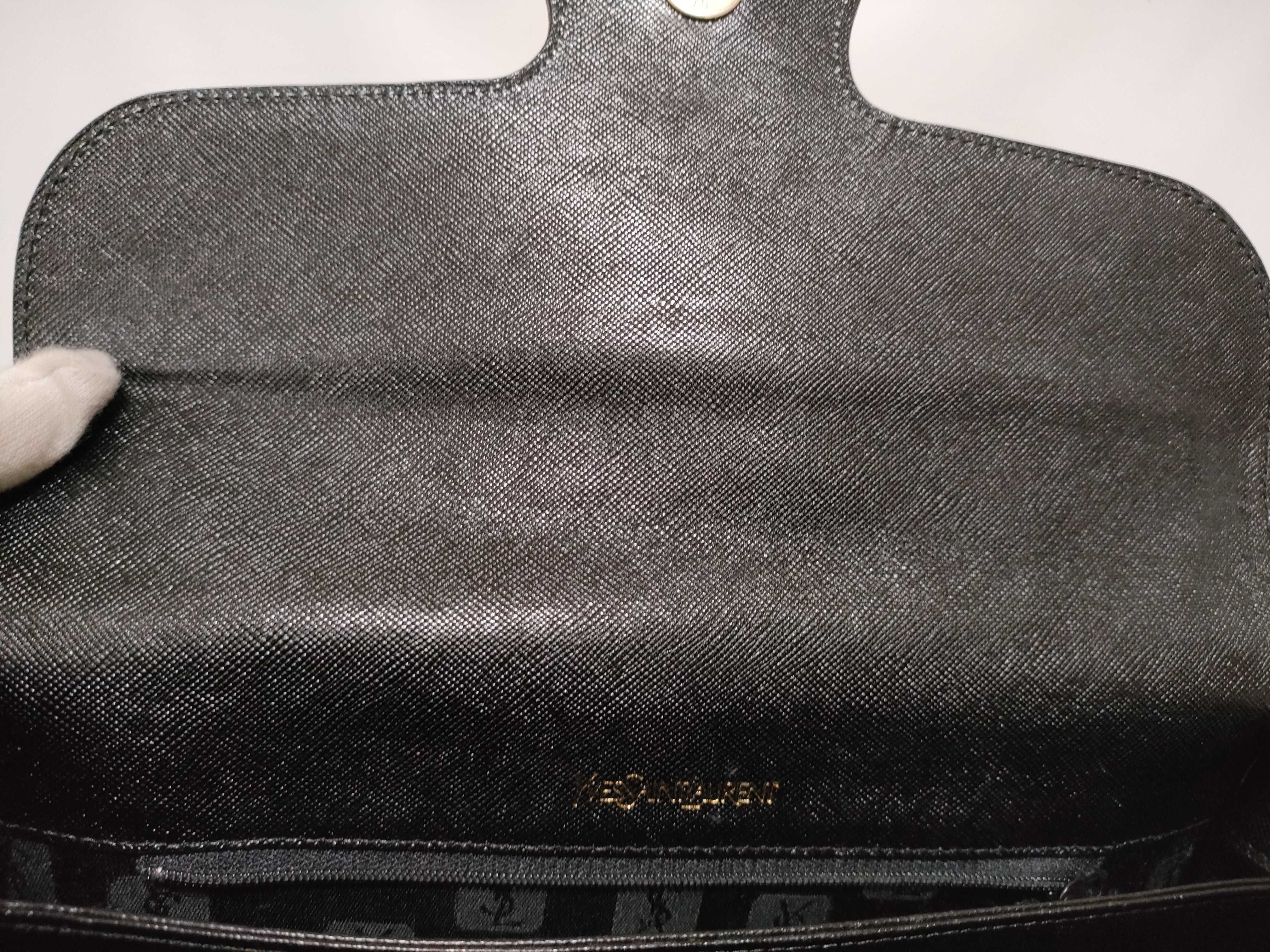 shoulder bag, YSL logo, black shoulder bag. — view 13
