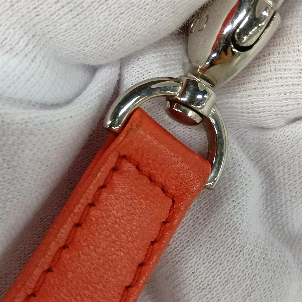 Cannage Lady Dior Leather 2-Way Handbag, Orange — view 11
