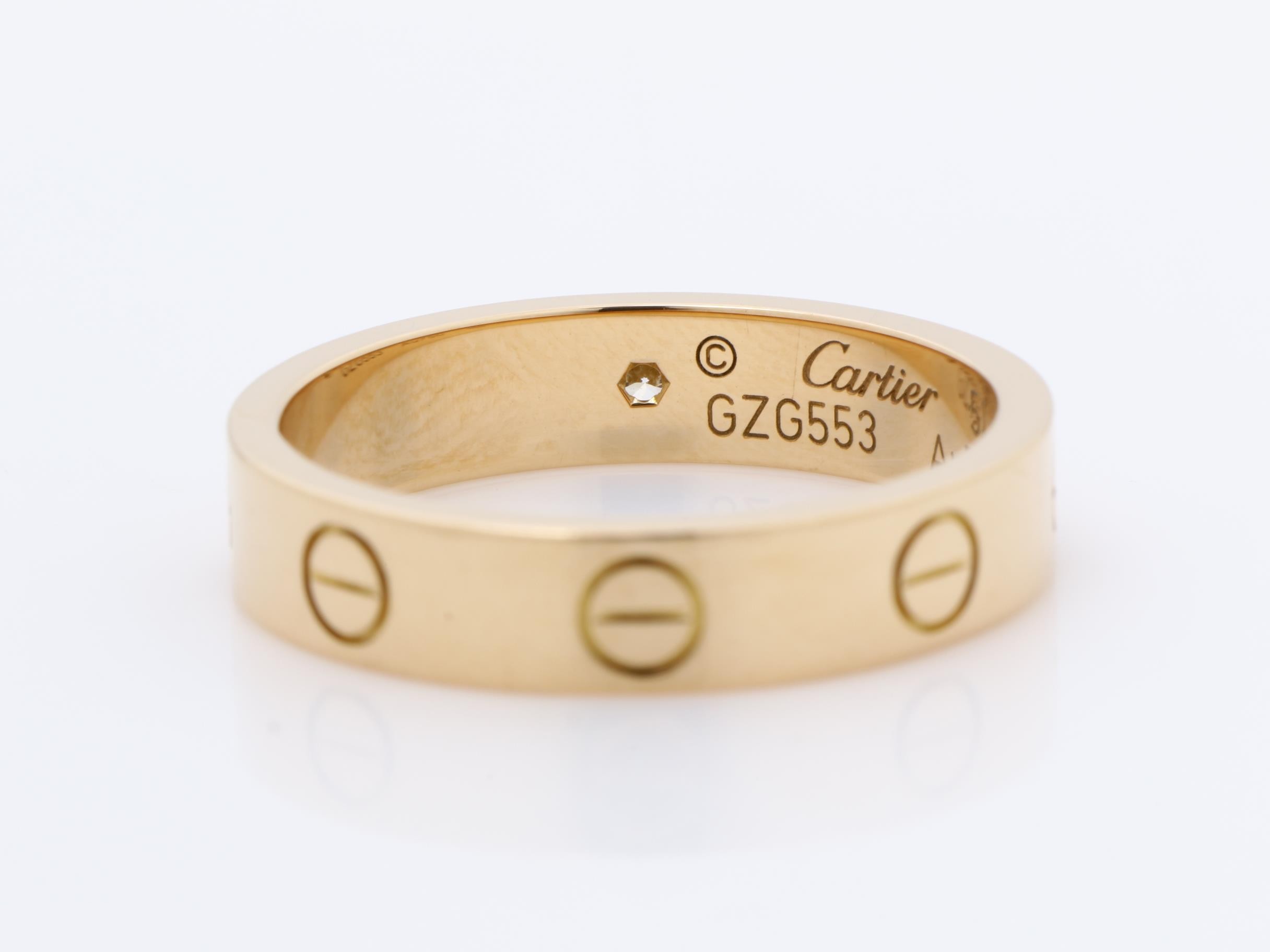Au750PG Mini Love Diamond Ring, Size 51, 4.2g, Approx. 3.8mm Width — view 4