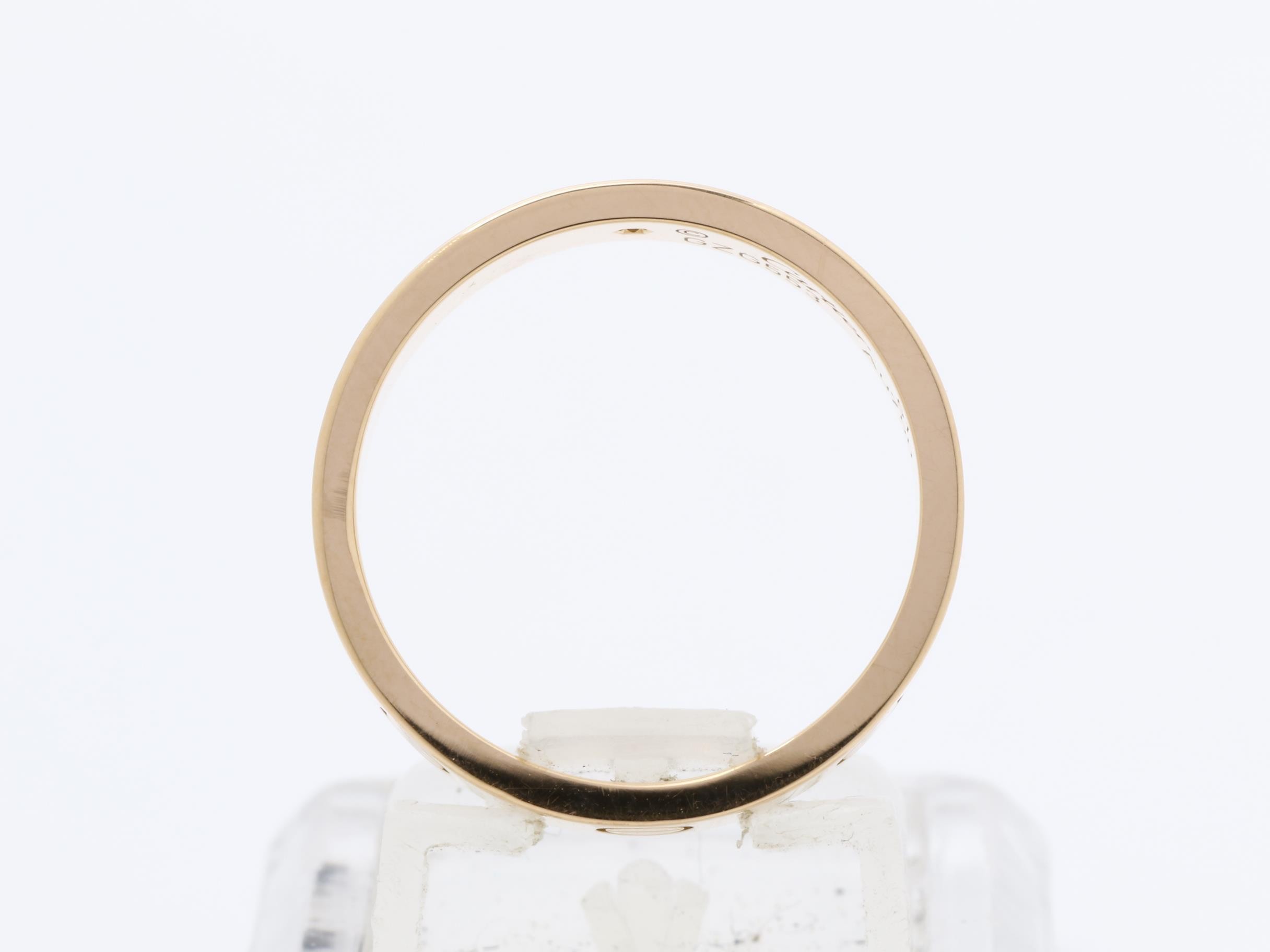 Au750PG Mini Love Diamond Ring, Size 51, 4.2g, Approx. 3.8mm Width — view 5