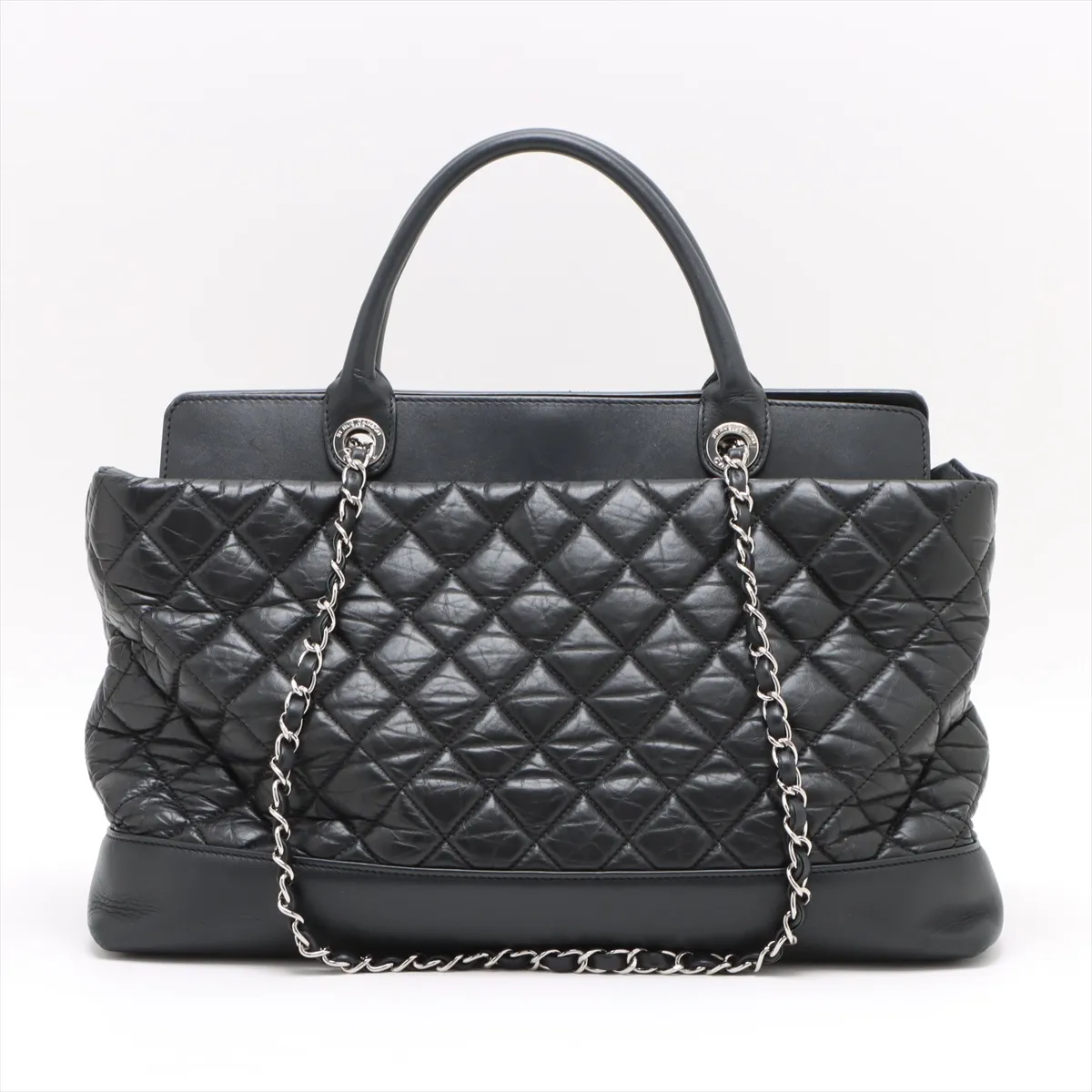 Portobello Vintage Calf 2WAY Tote Bag Black Silver Hardware 15734920 15th Series — view 2