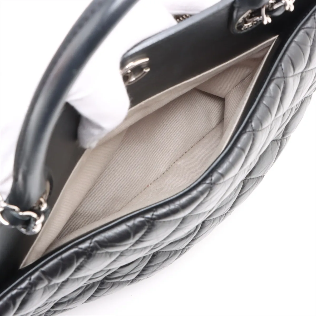 Portobello Vintage Calf 2WAY Tote Bag Black Silver Hardware 15734920 15th Series — view 13