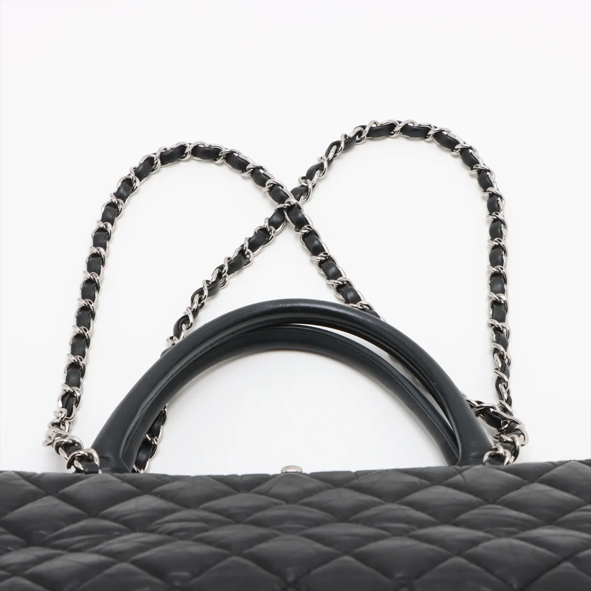 Portobello Vintage Calf 2WAY Tote Bag Black Silver Hardware 15734920 15th Series — view 6