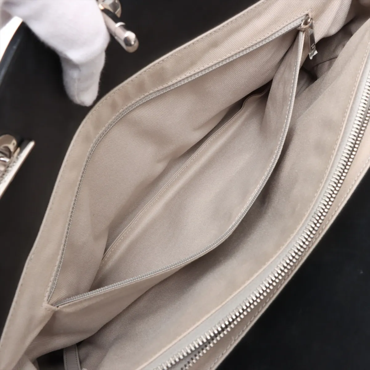 Portobello Vintage Calf 2WAY Tote Bag Black Silver Hardware 15734920 15th Series — view 10