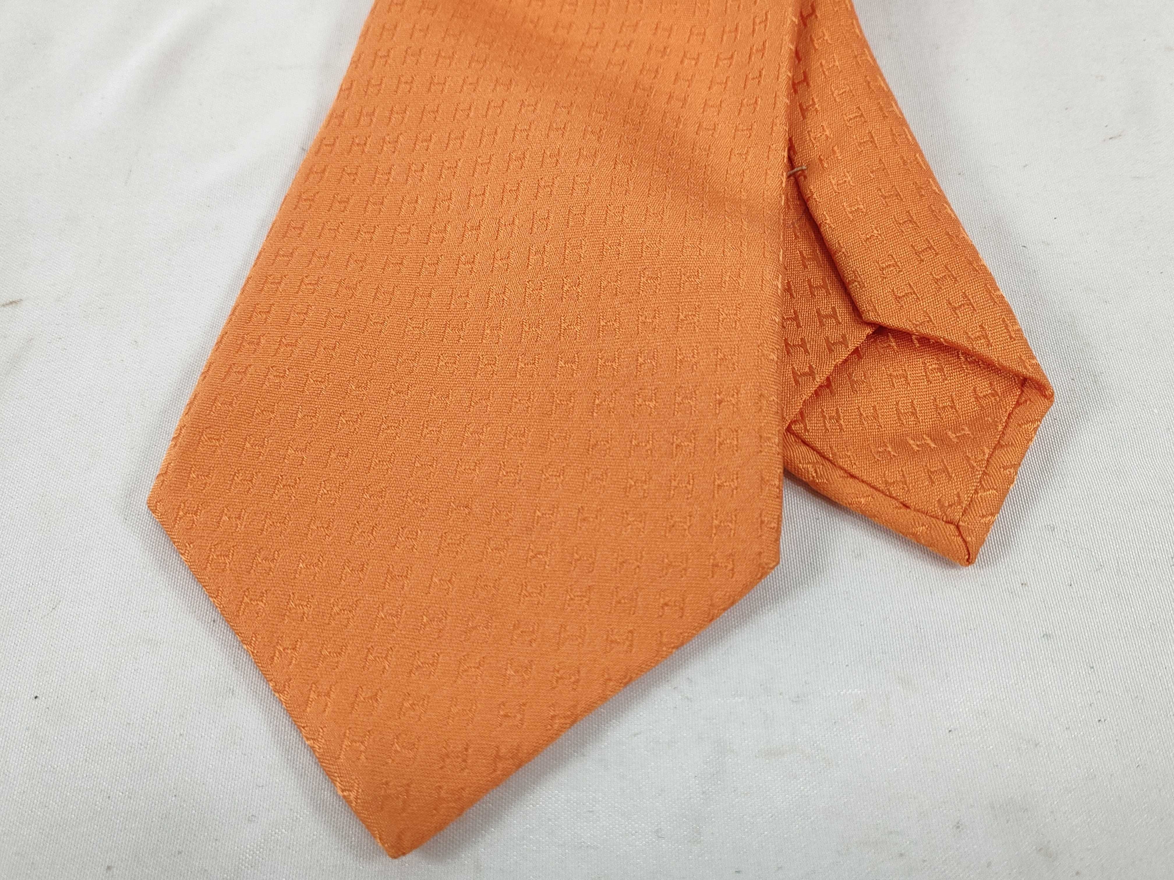 silk tie, orange, other accessories — view 3