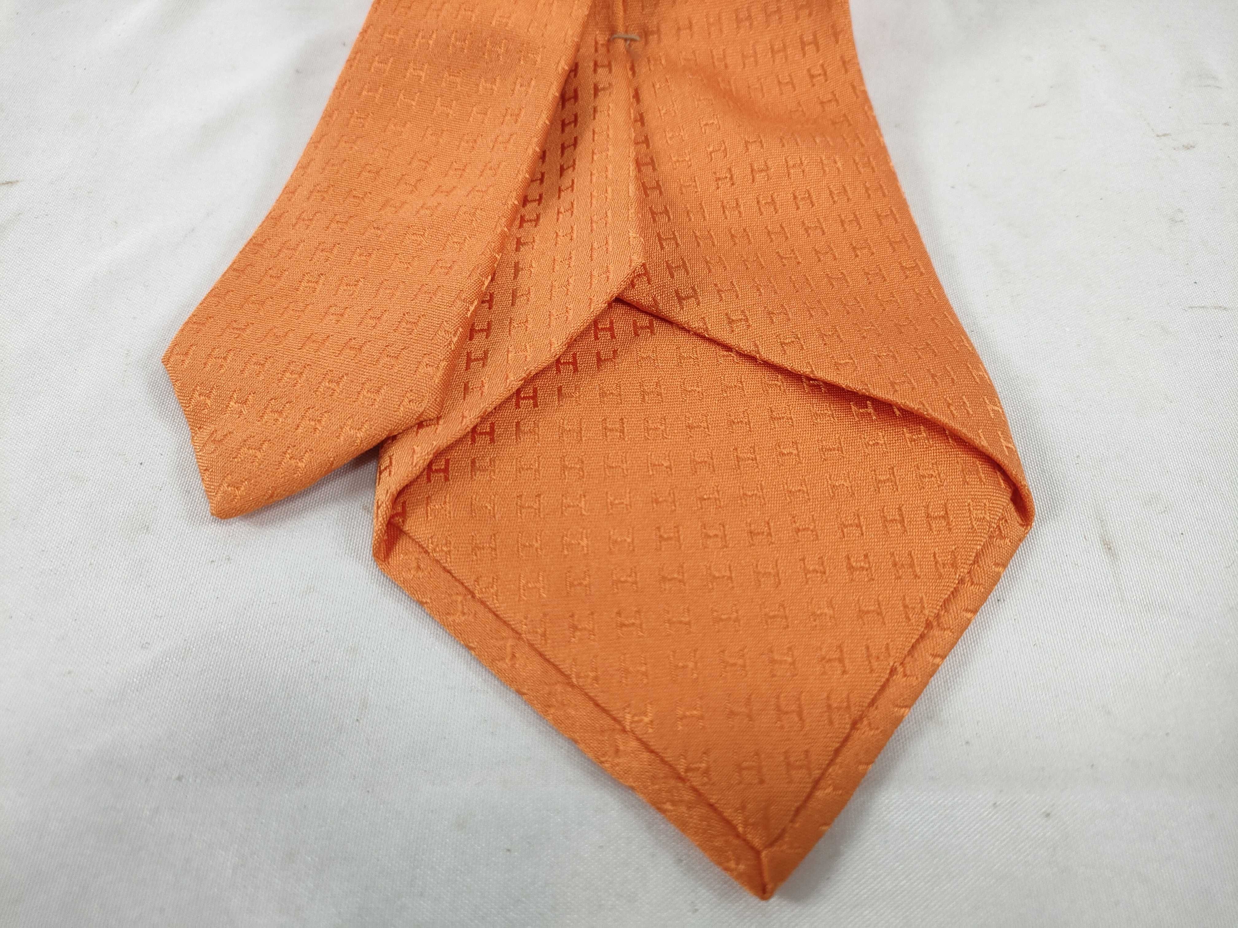 silk tie, orange, other accessories — view 4