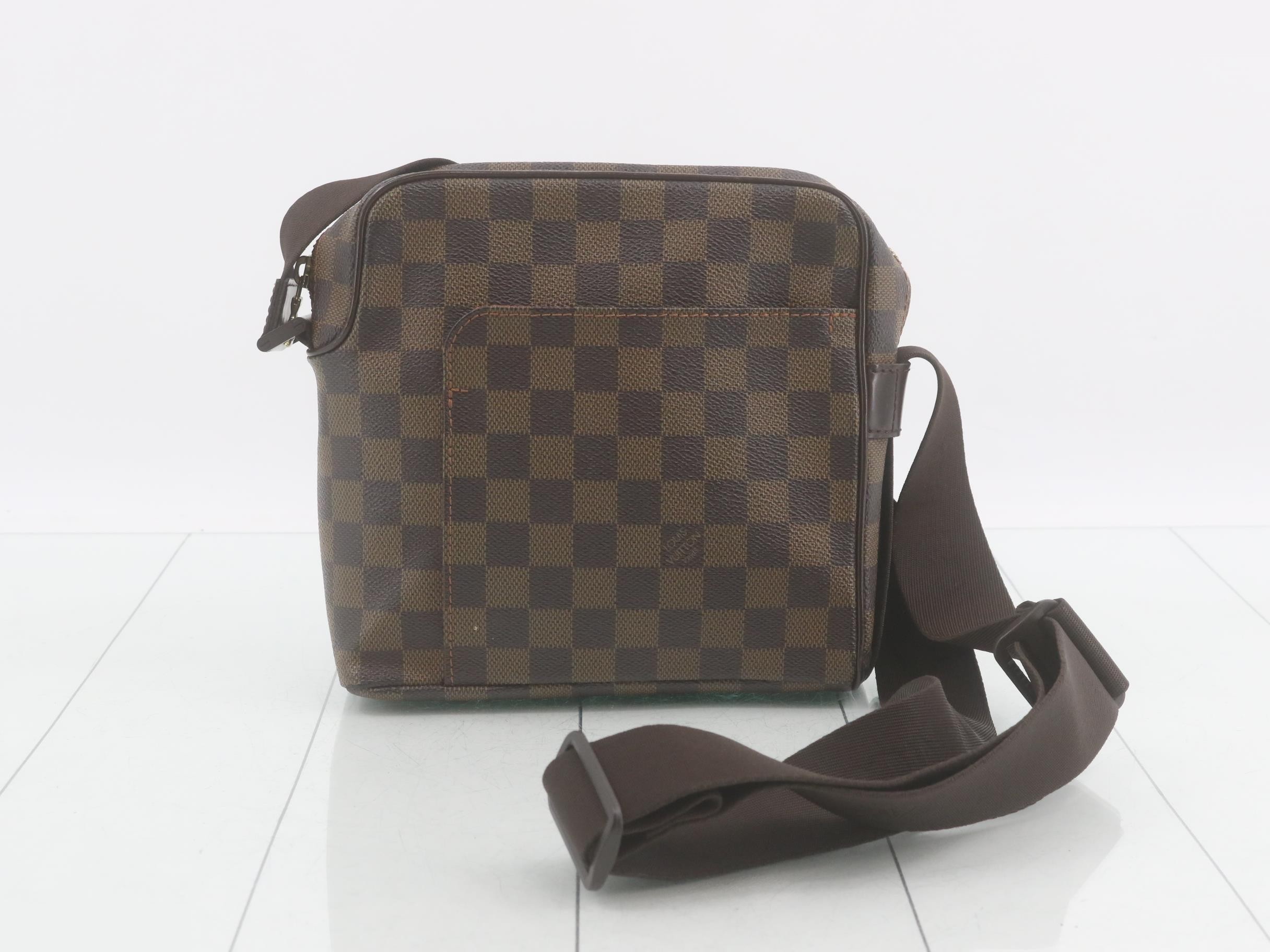 Olaf PM Damier Ebene Shoulder Bag