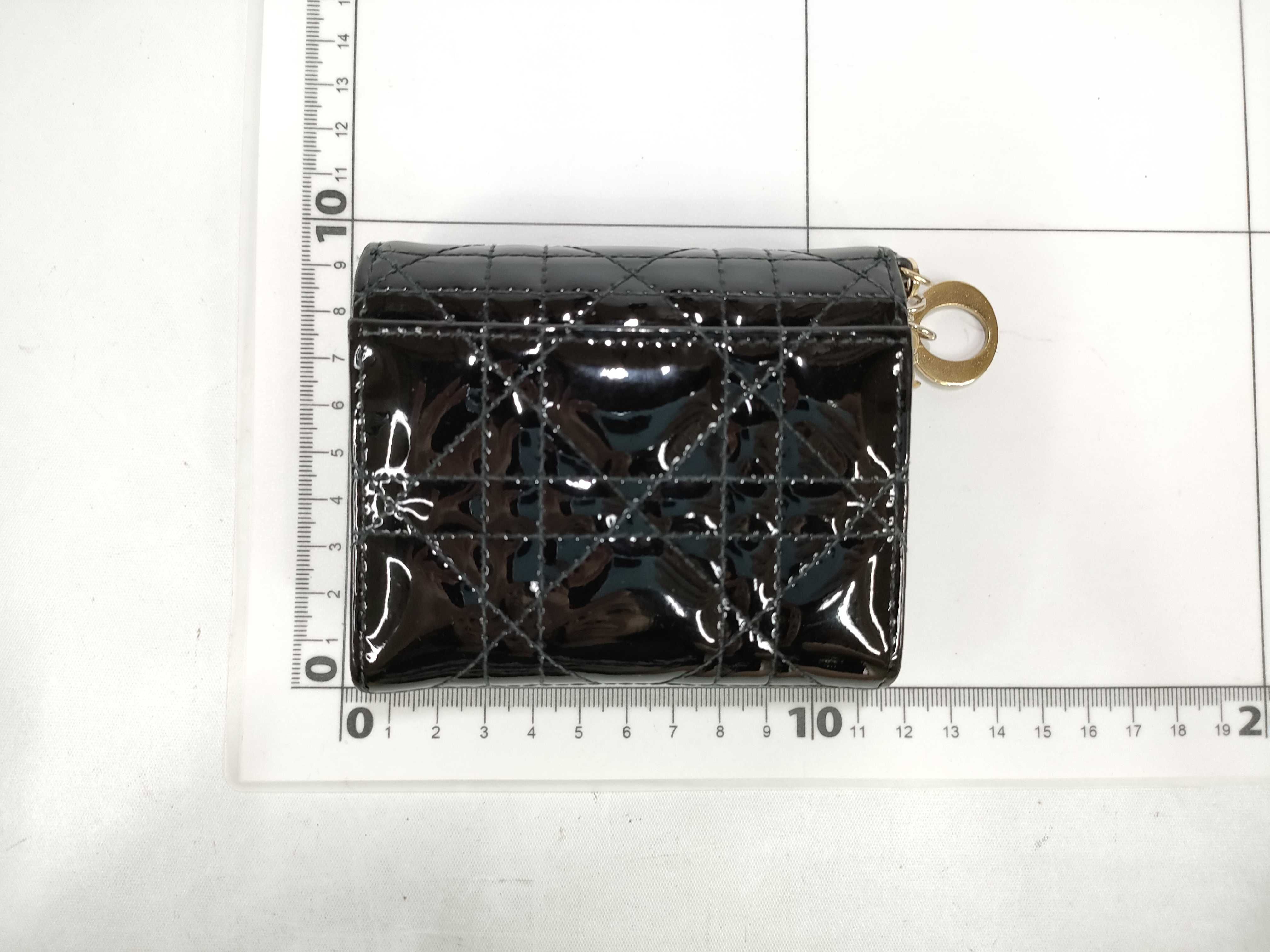 Lady Dior Lady Enamel Trifold Wallet — view 2