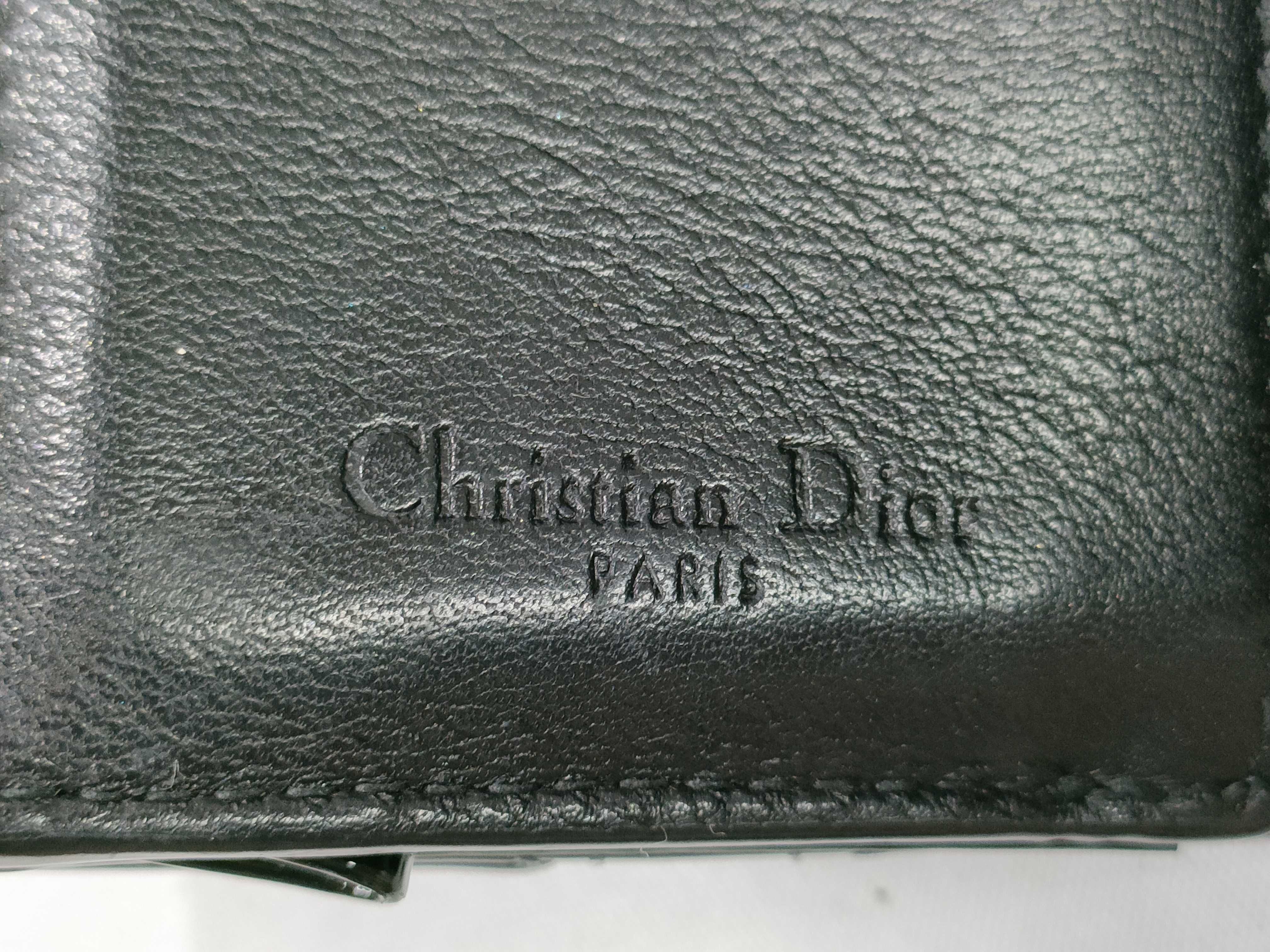 Lady Dior Lady Enamel Trifold Wallet — view 11