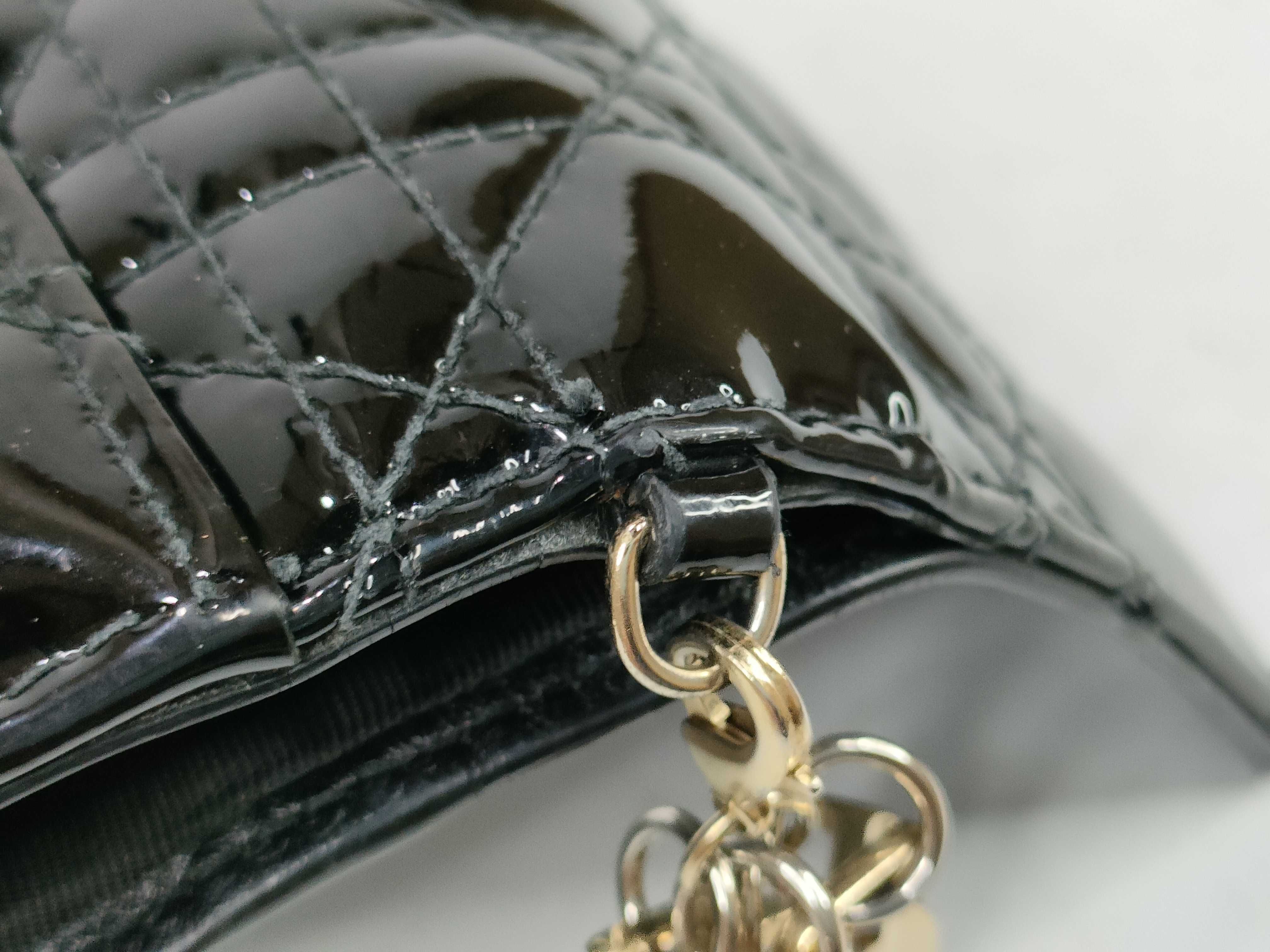 Lady Dior Lady Enamel Trifold Wallet — view 13