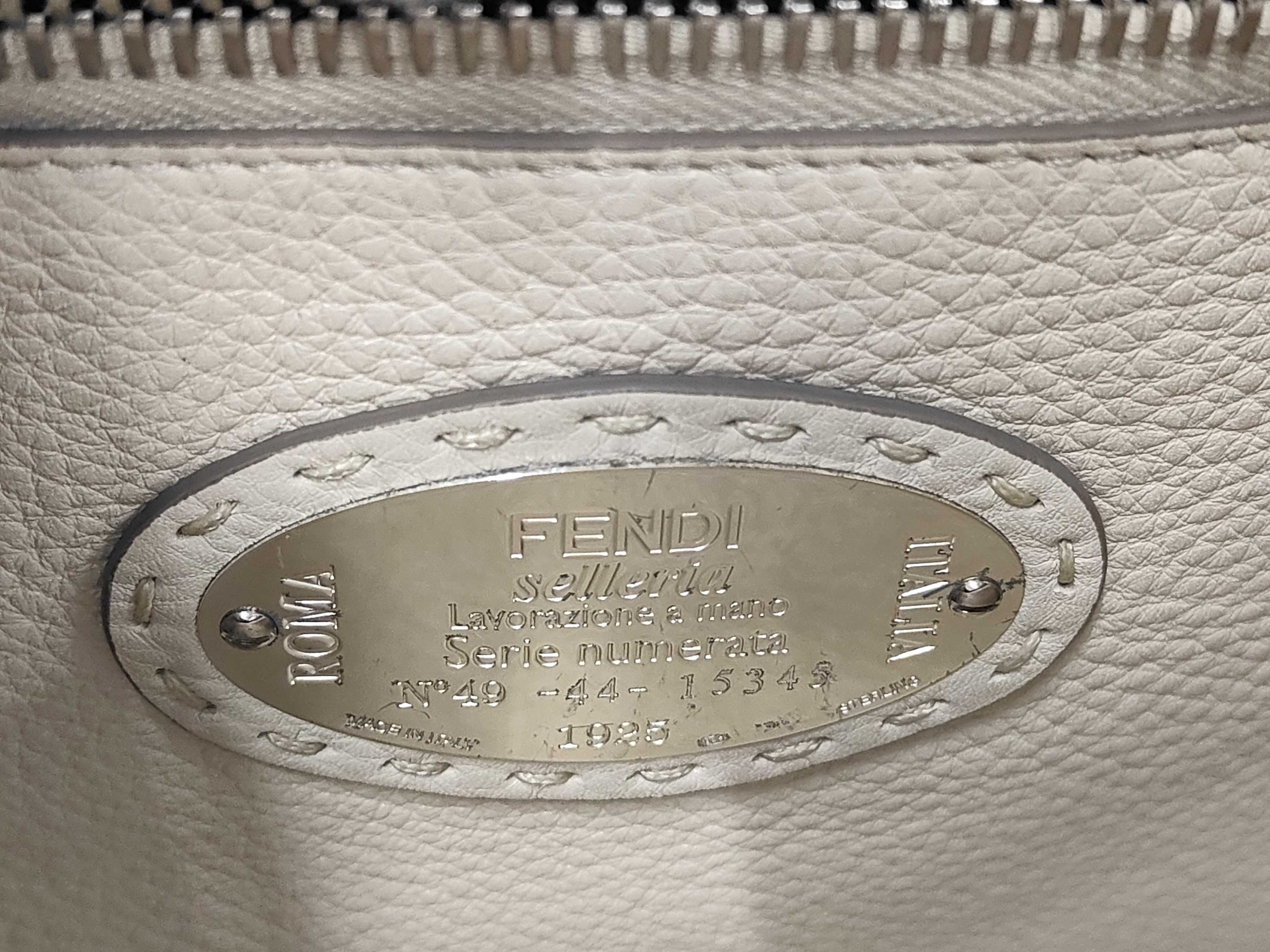 Peekaboo Regular Selleria Leather 2-Way Handbag, Gray, 8BN290, with Strap — view 9