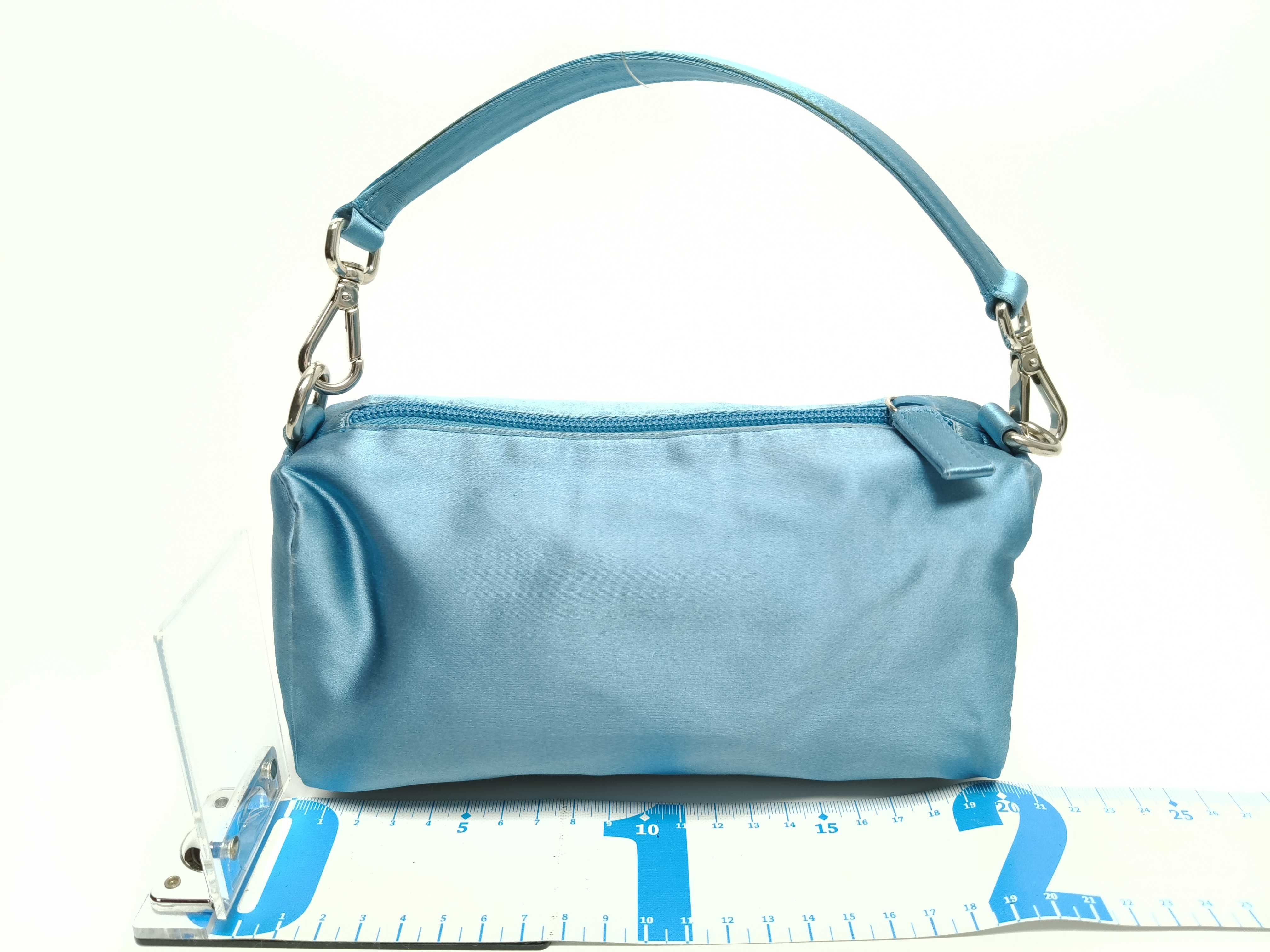 Satin Triangle Logo Accessory Pouch — view 2