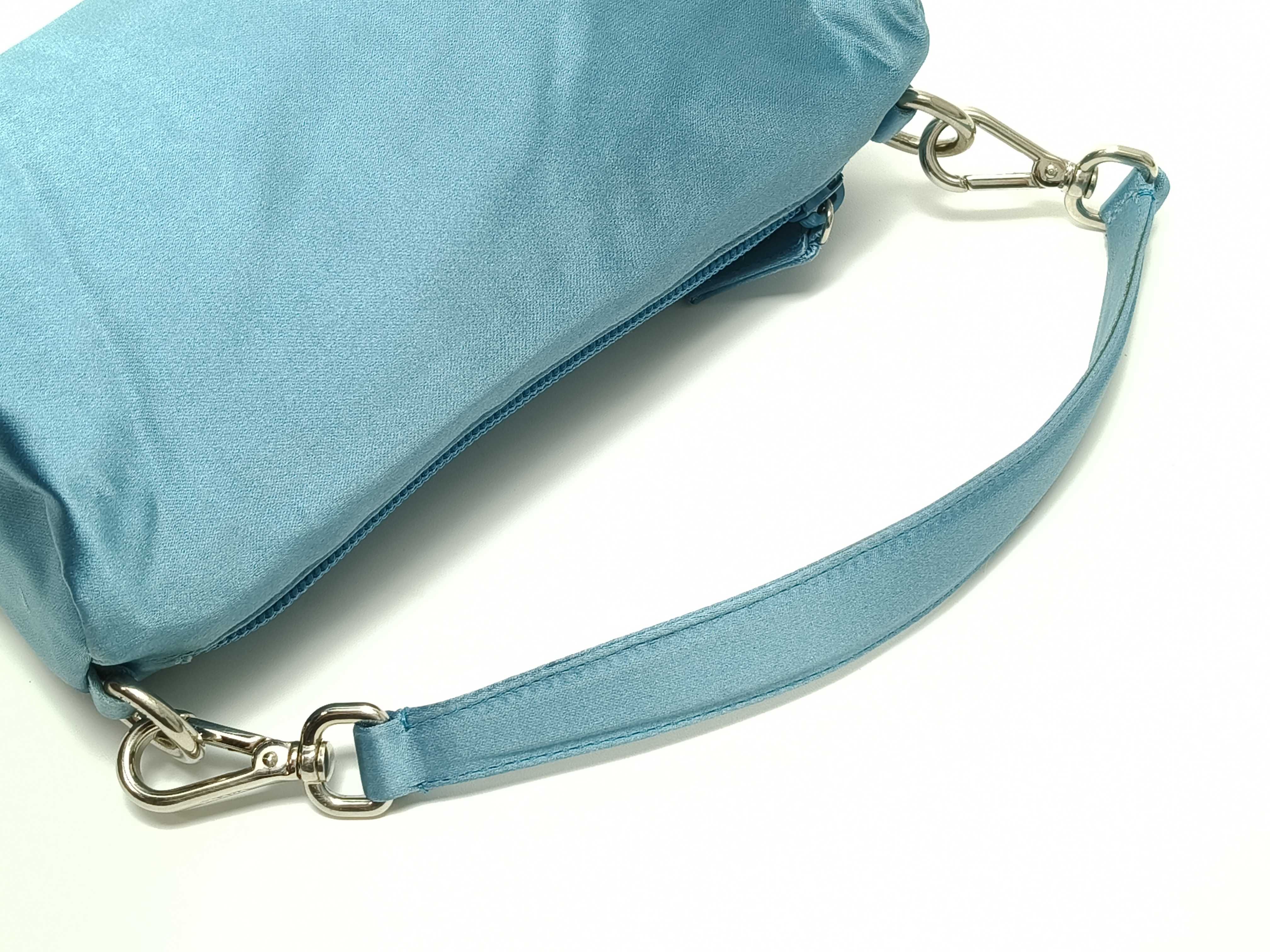 Satin Triangle Logo Accessory Pouch — view 3