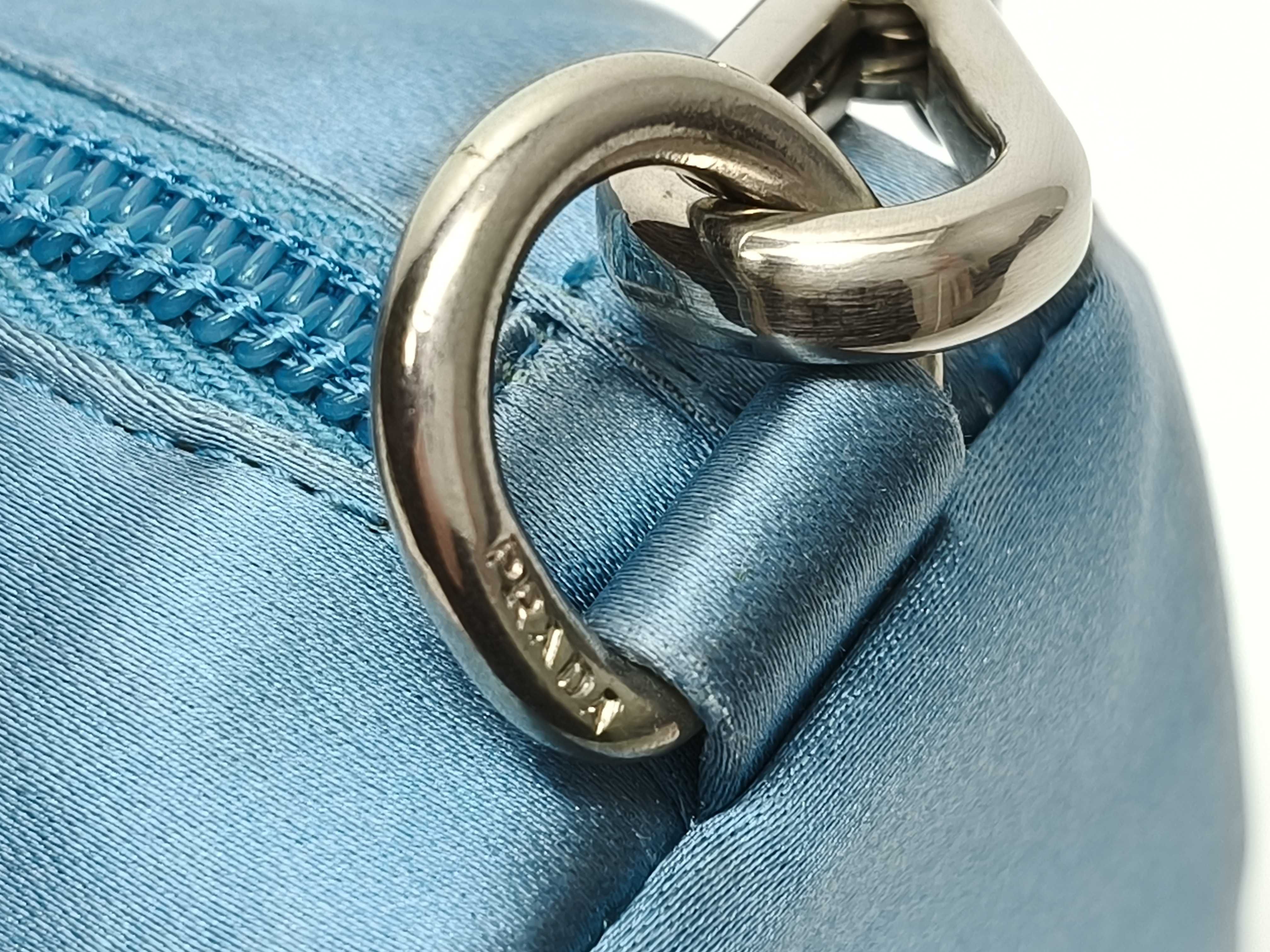 Satin Triangle Logo Accessory Pouch — view 5