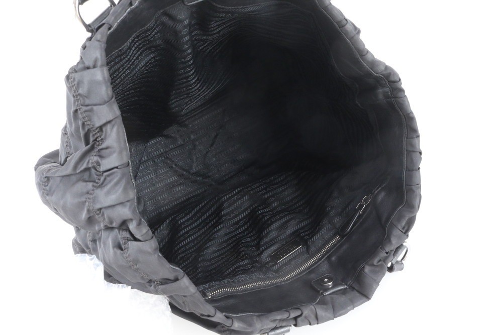 Tesuto Nylon Gathered Leather — view 7